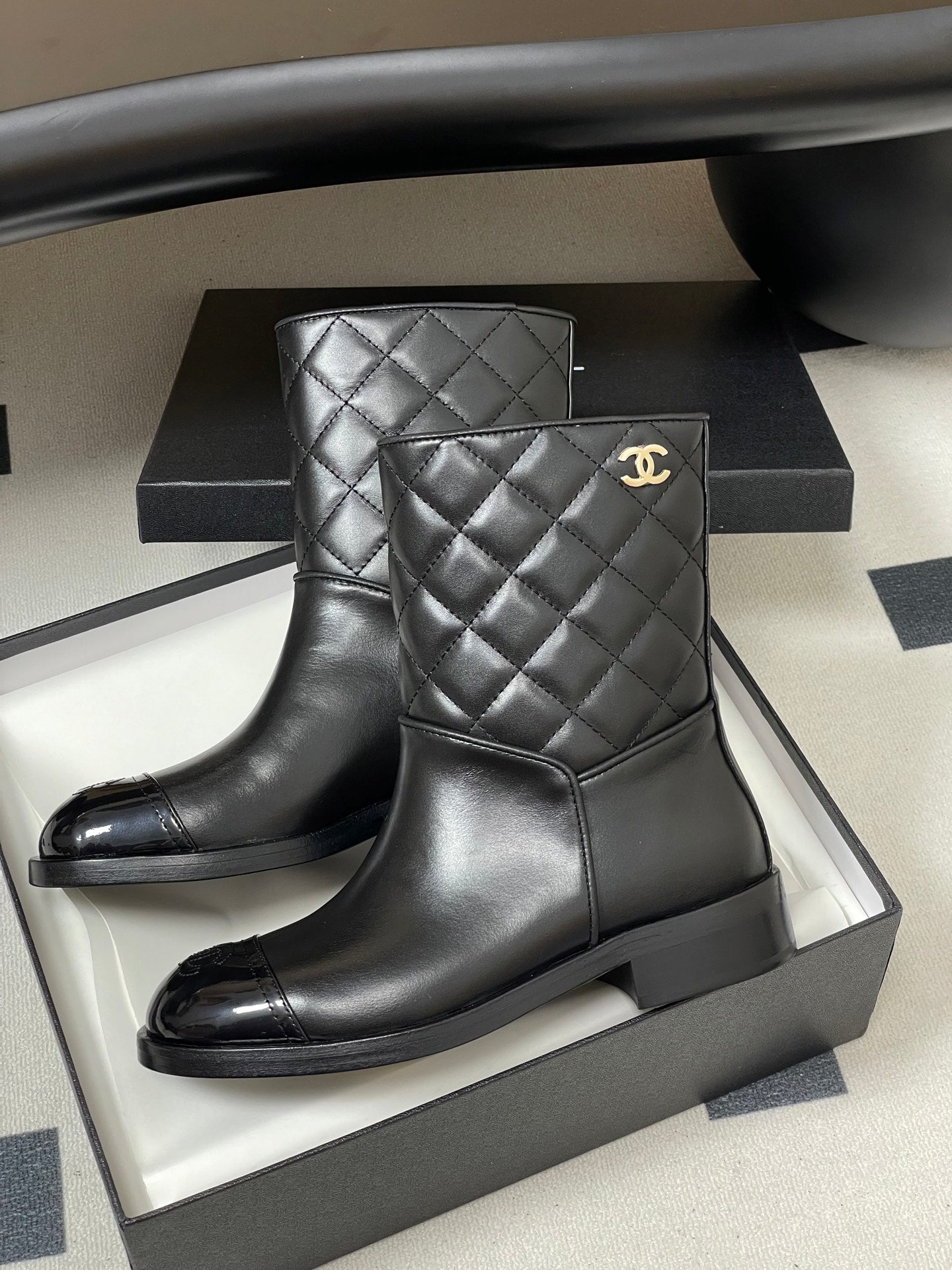 Chanel Spliced Quilted Ankle Boots – 25FW