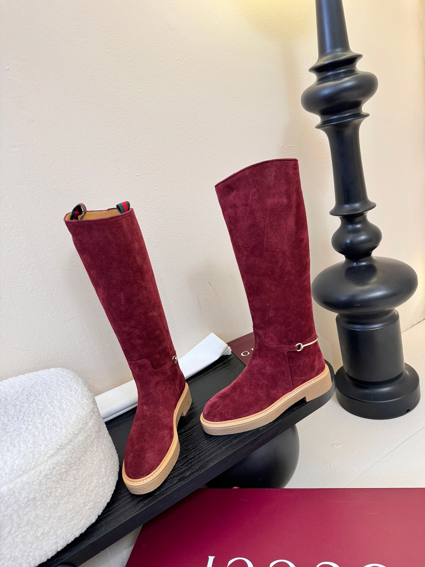 Gucci Runway Velvet Boots
