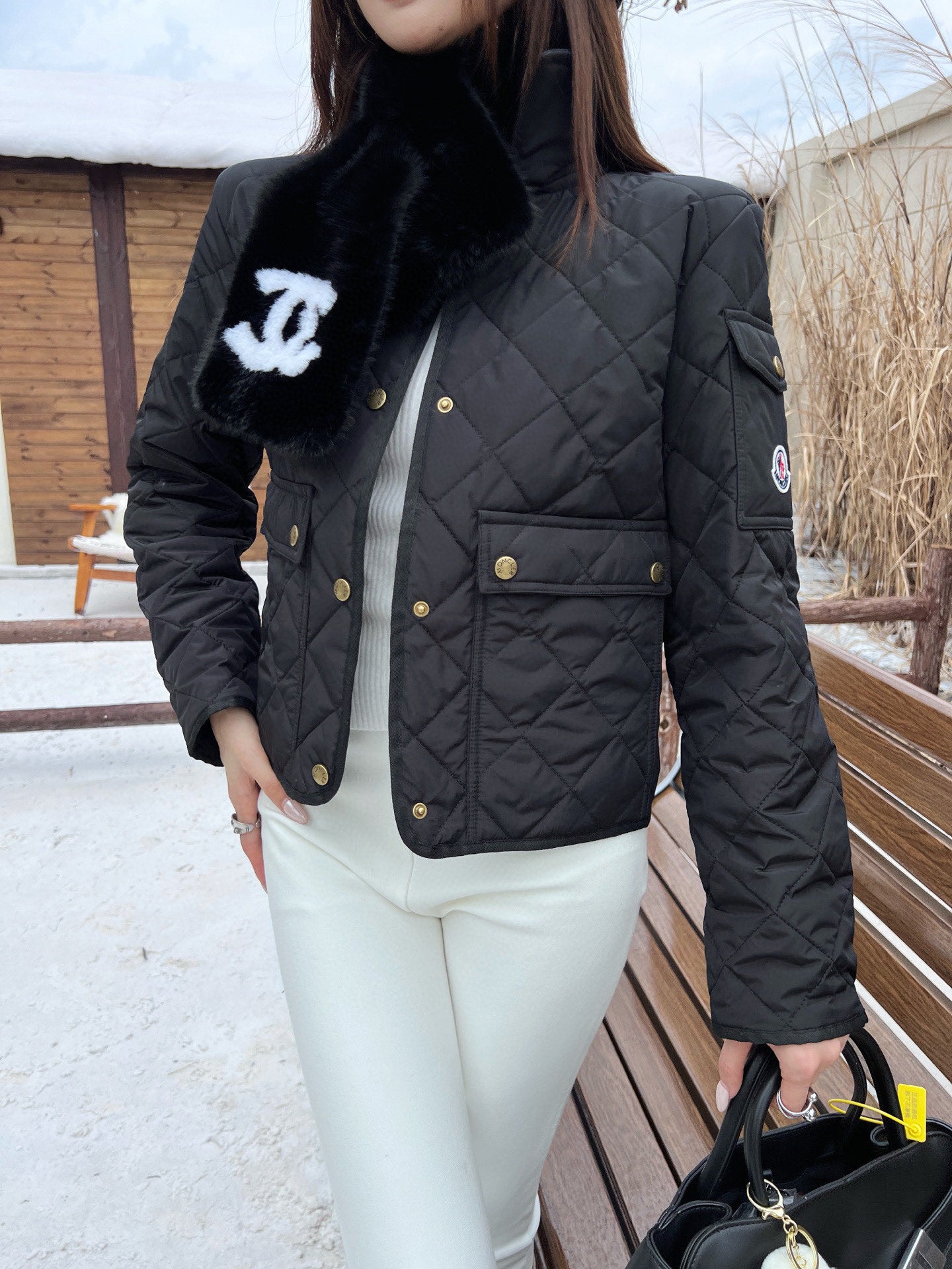 Moncler Diamond Quilted Padded Short Jacket