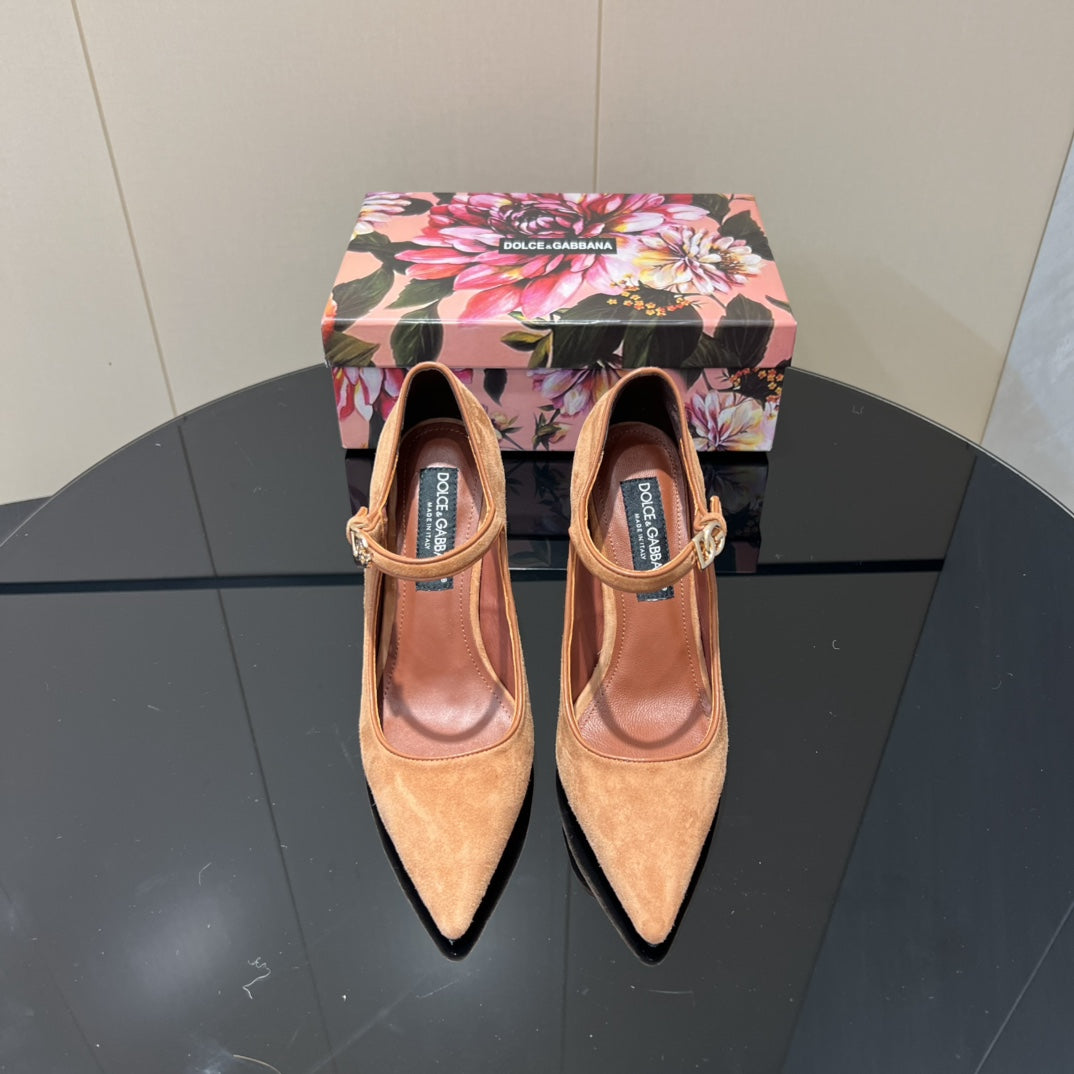 Dolce & Gabbana Pointed Toe Cross-Strap Pumps – 25FW