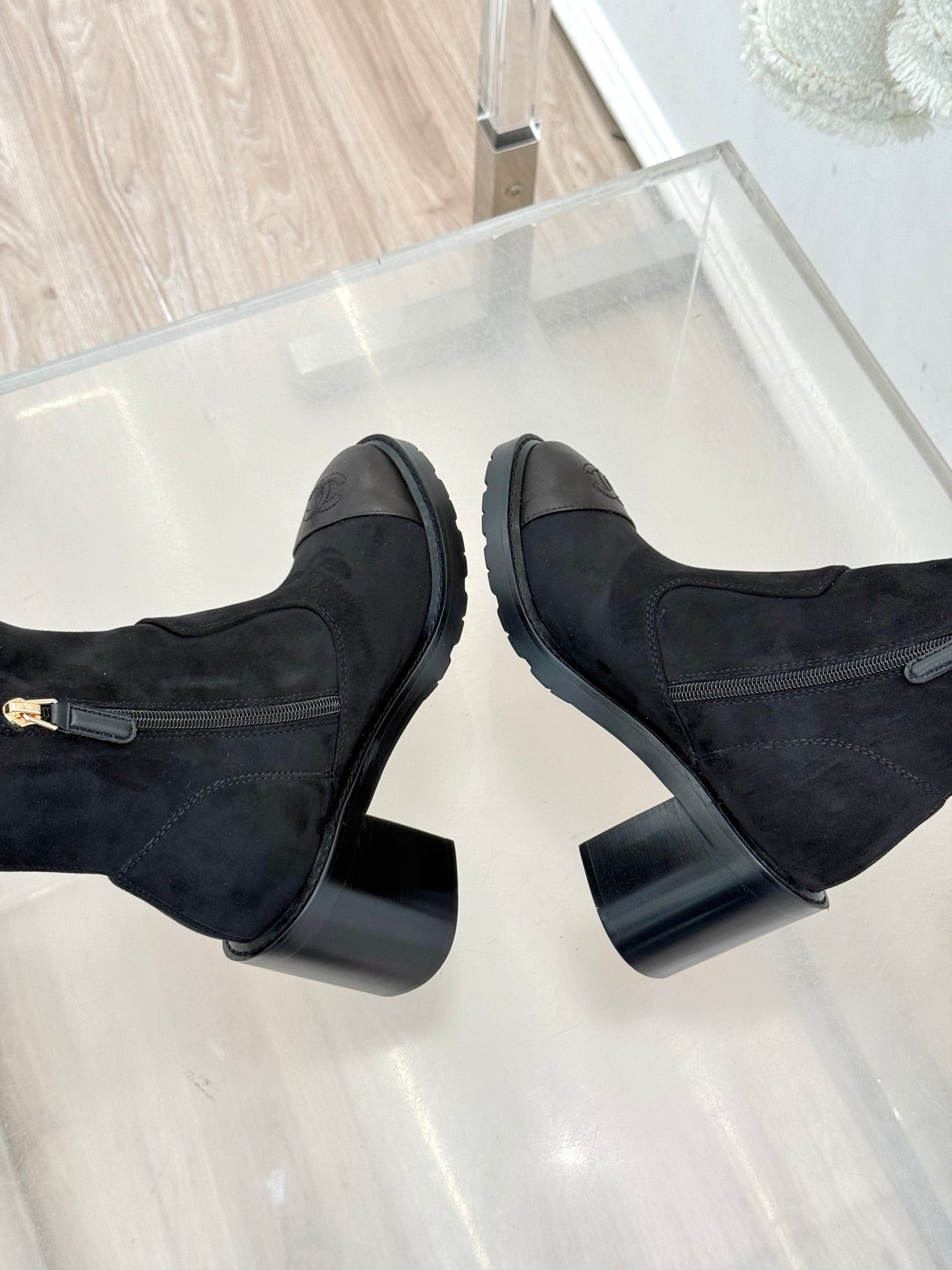 Chanel 25K Color-block Knit Sock Boots – Autumn/Winter Collection