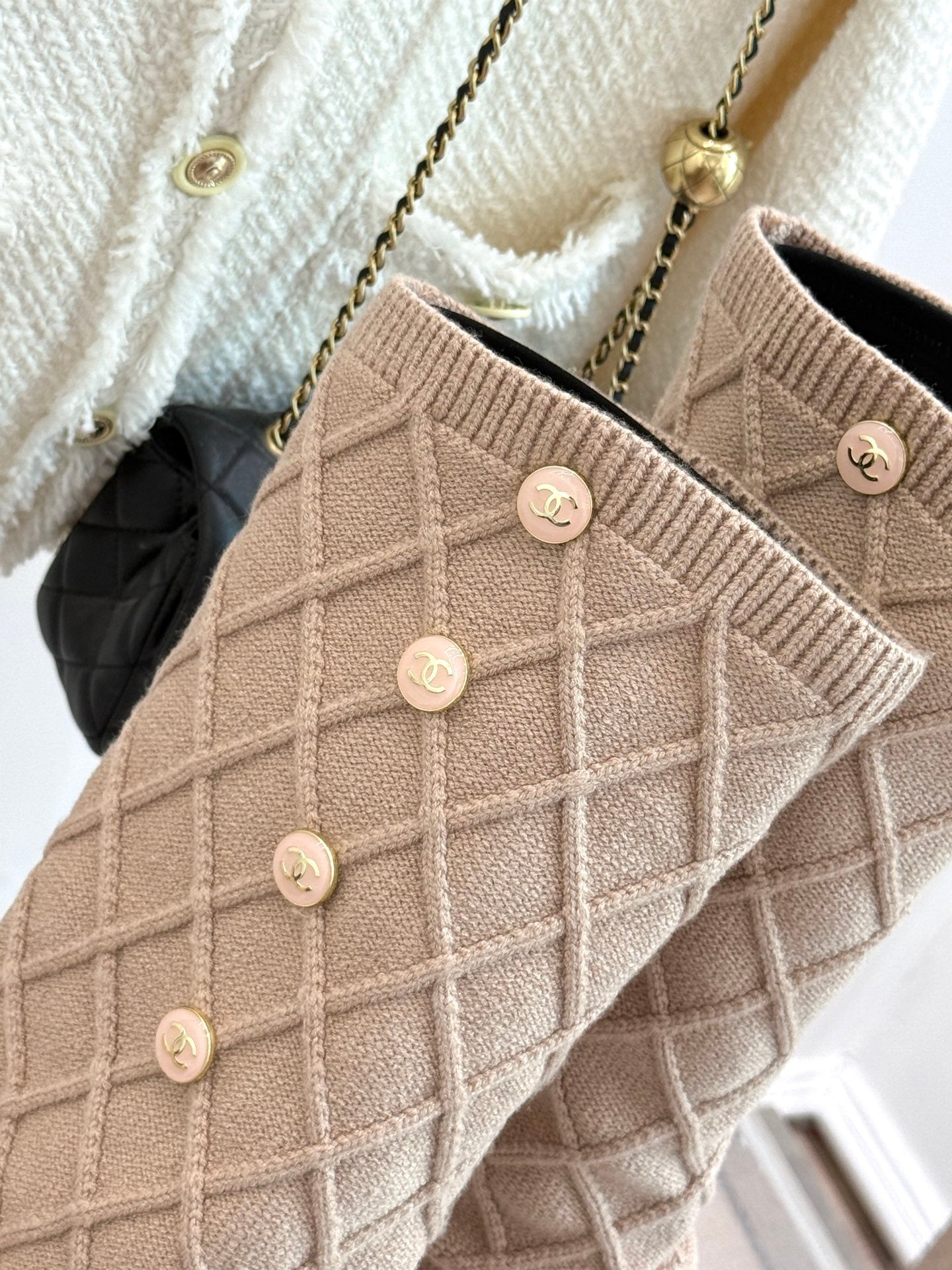 Chanel 25K Color-block Knit Sock Boots – Autumn/Winter Collection