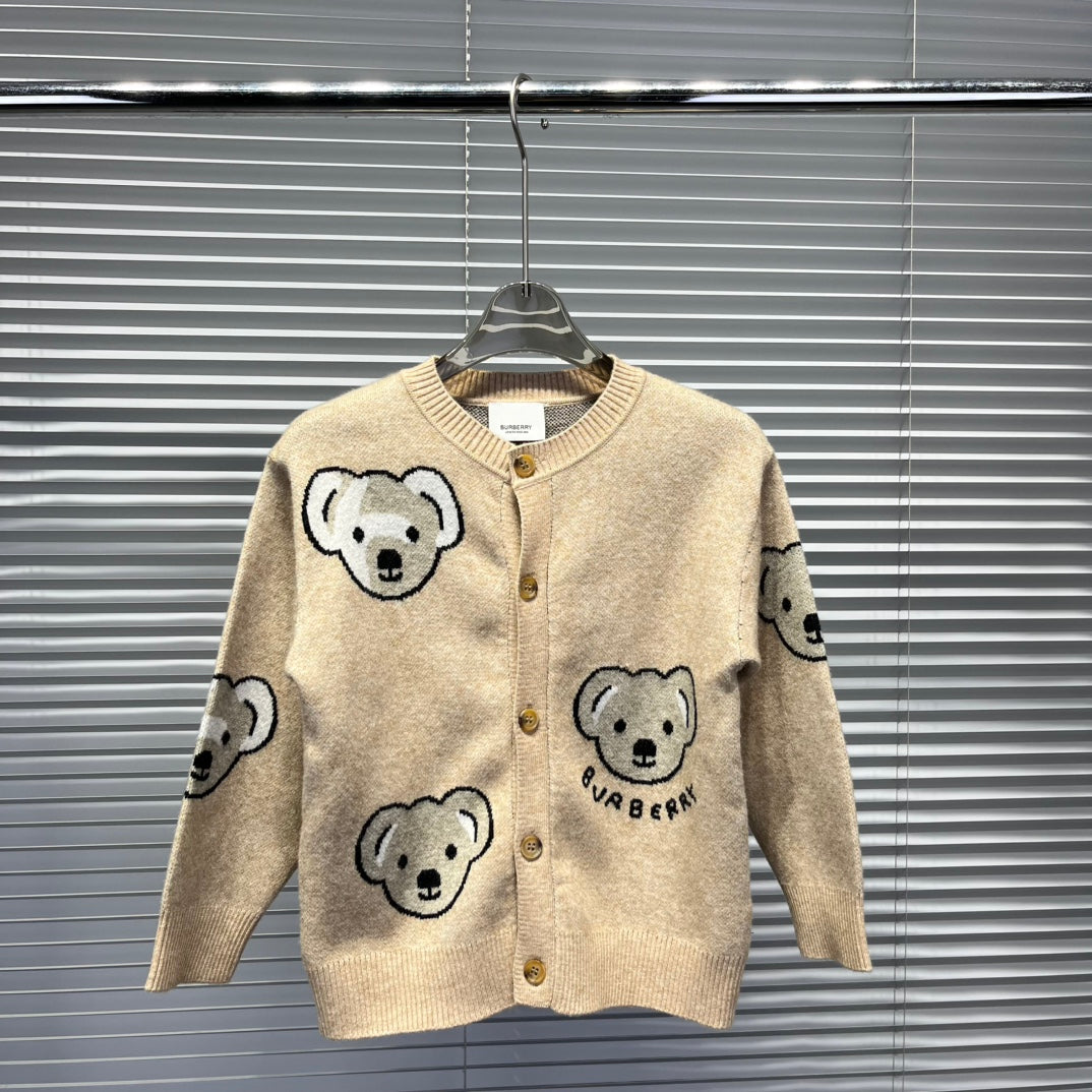 Burberry BU Bear Pattern Cardigan – Kids Collection
