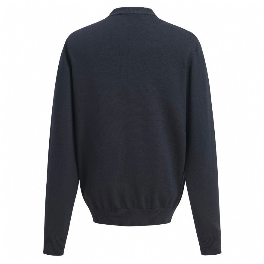 Fendi Embossed Zipper Pocket Crewneck Sweater