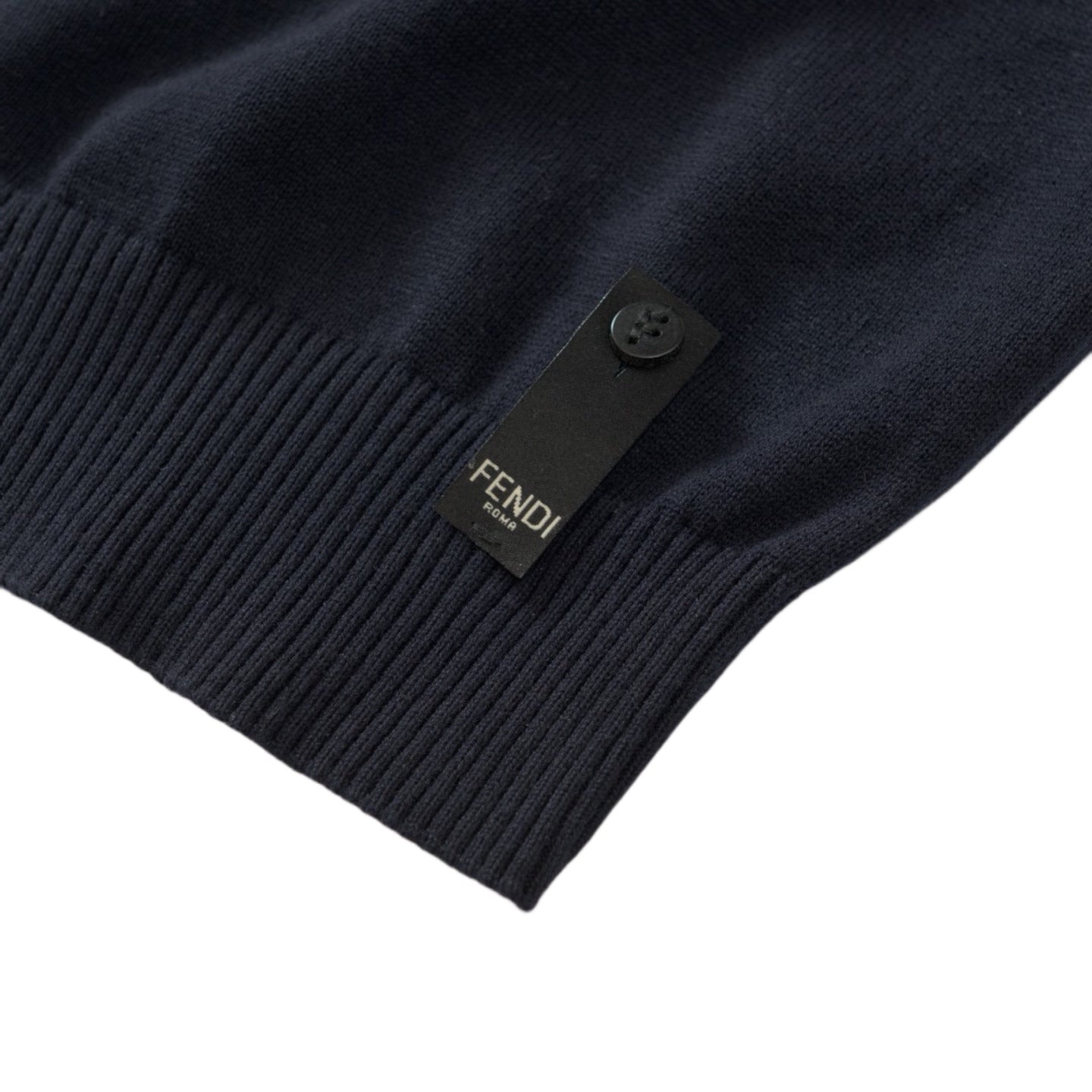 Fendi Embossed Zipper Pocket Crewneck Sweater