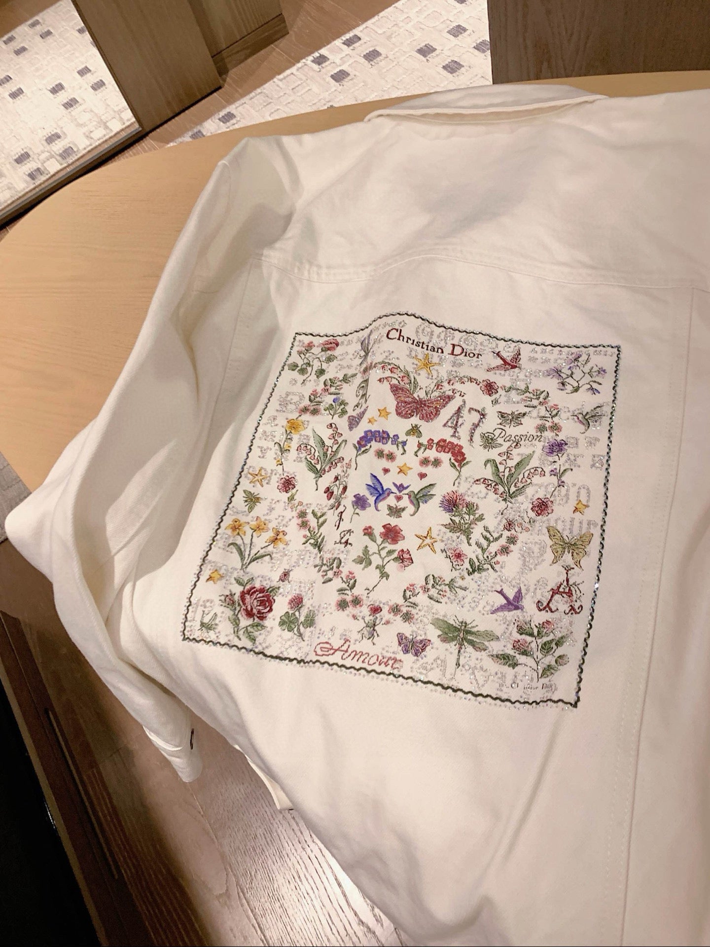 Dior CD Bee Floral Butterfly Denim Jacket