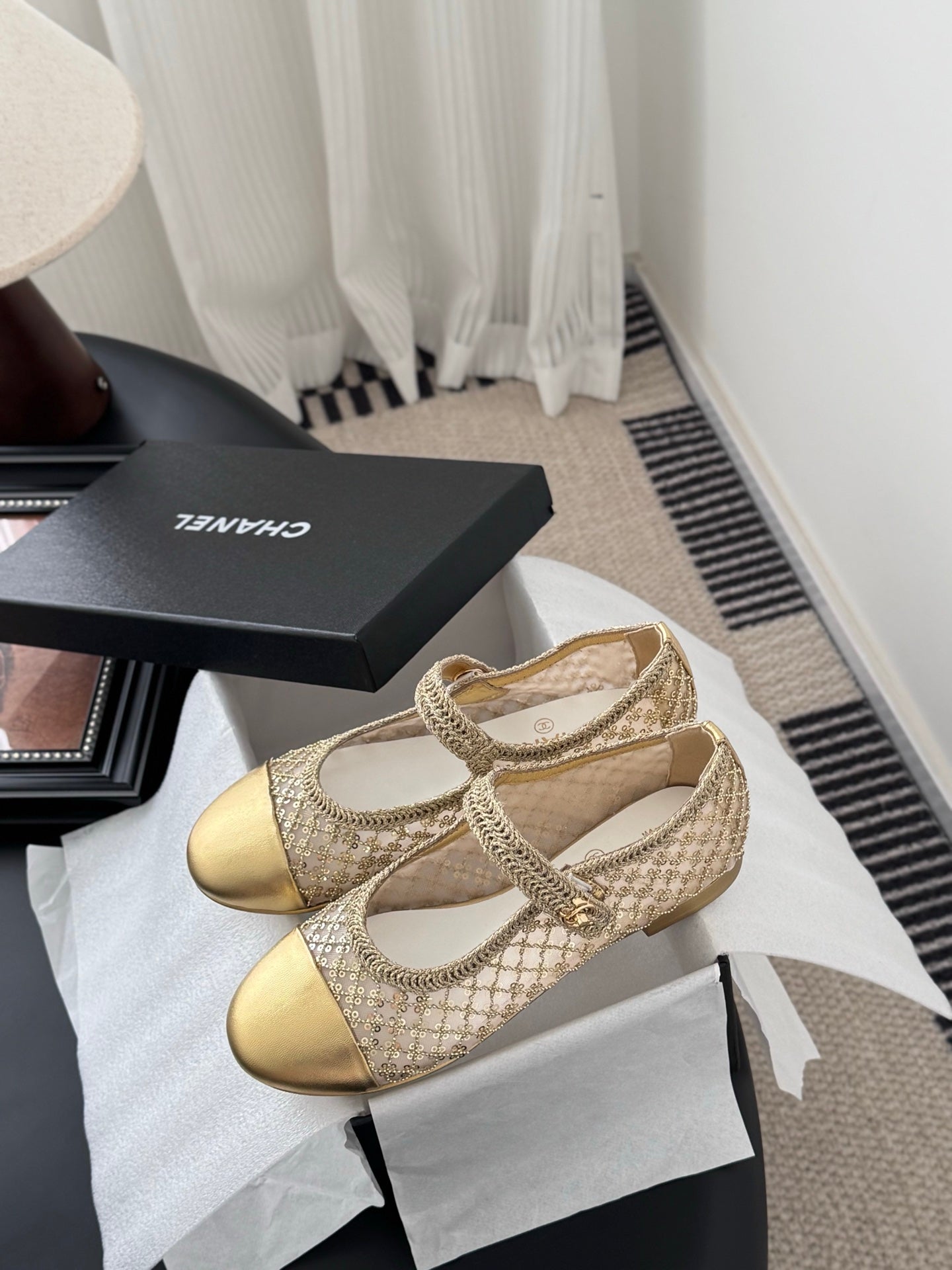 Chanel 25B Mary Jane Flats