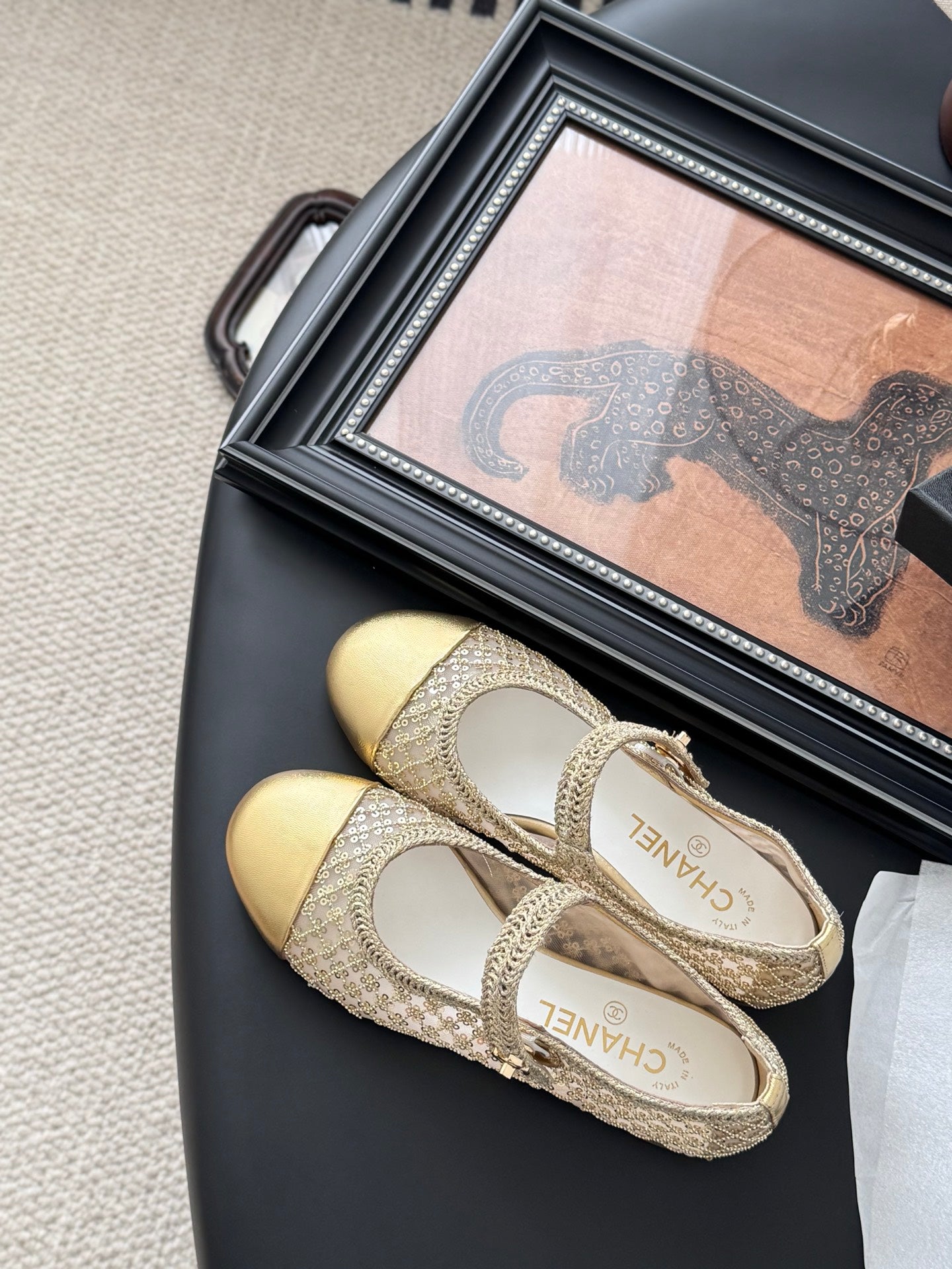 Chanel 25B Mary Jane Flats