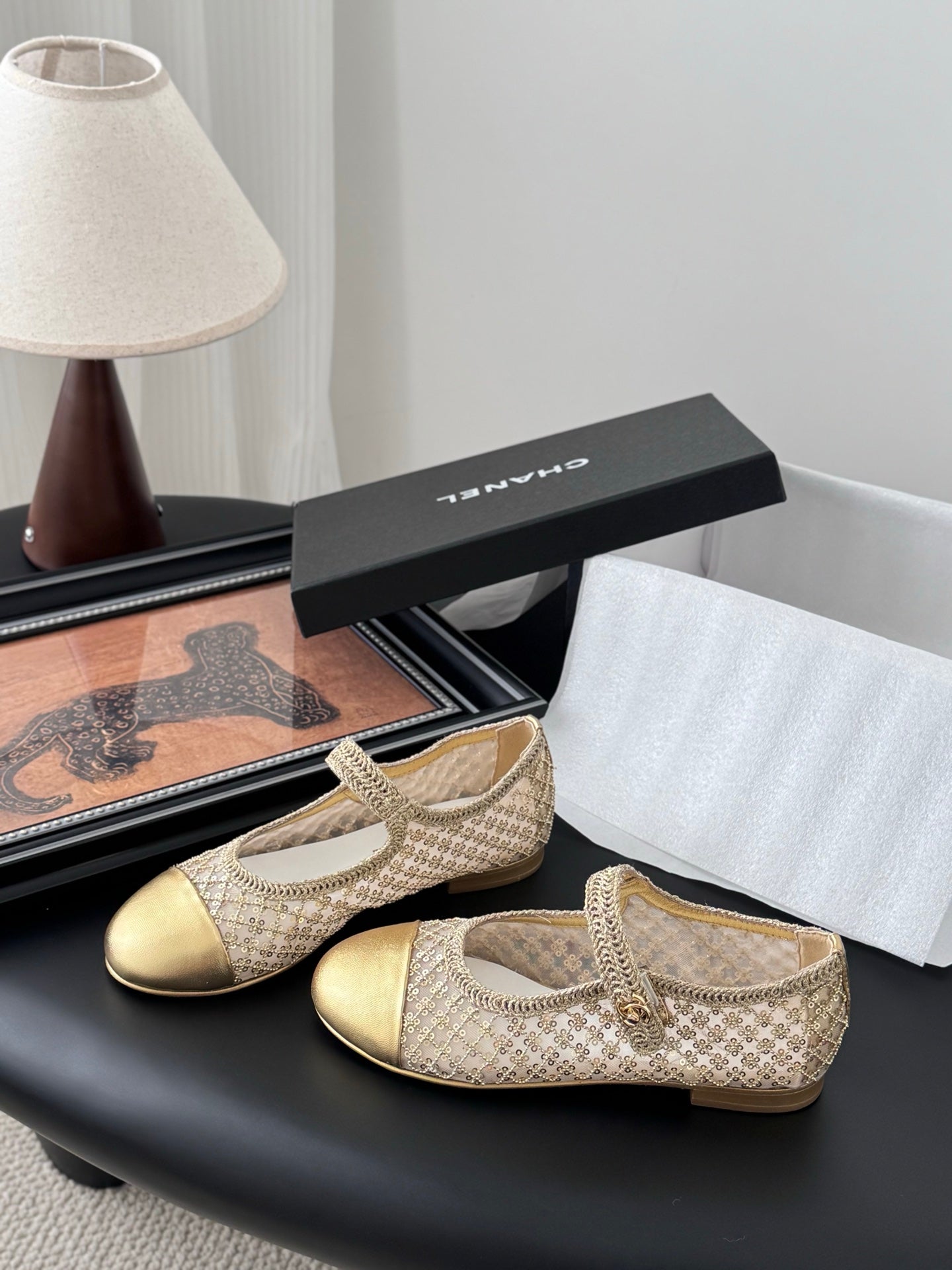 Chanel 25B Mary Jane Flats