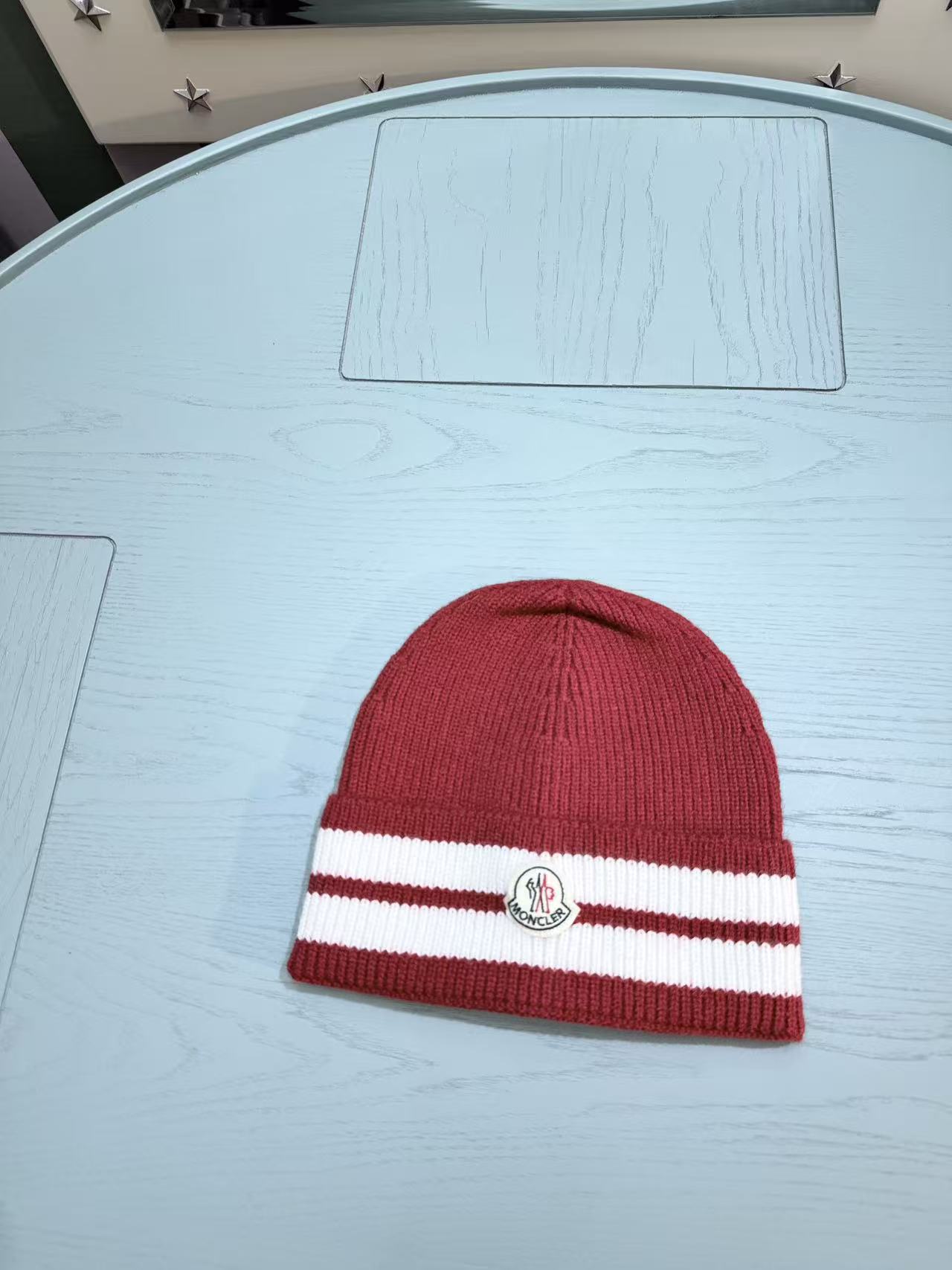 Moncler Classic Jacquard Knit Beanie – Kids Collection – 25FW