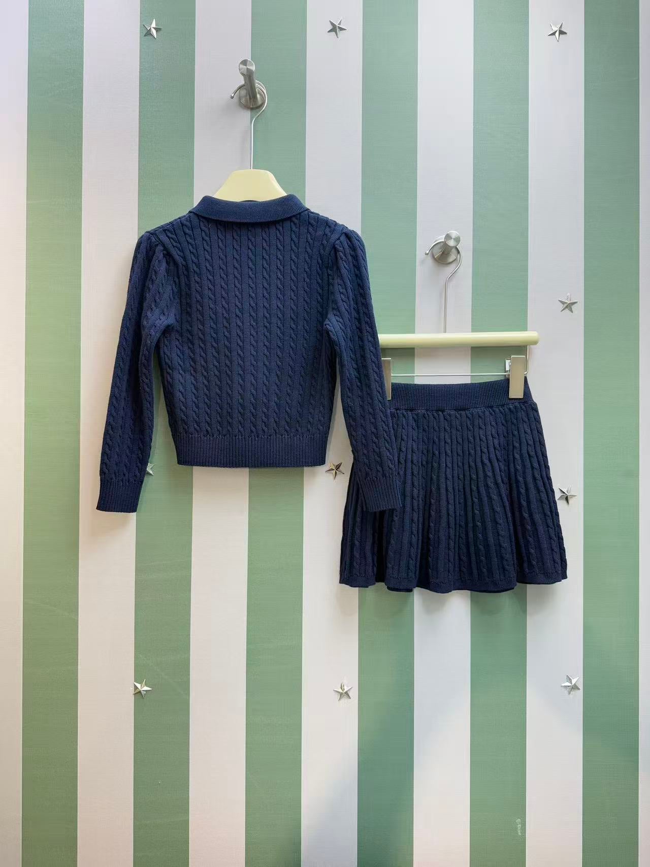 Ralph Lauren Polo Girls' Striped Knit Set – 2025SS