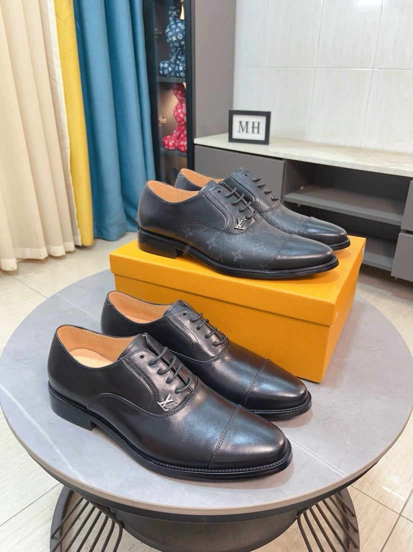 Louis Vuitton Men's Business Casual Leather Shoes
