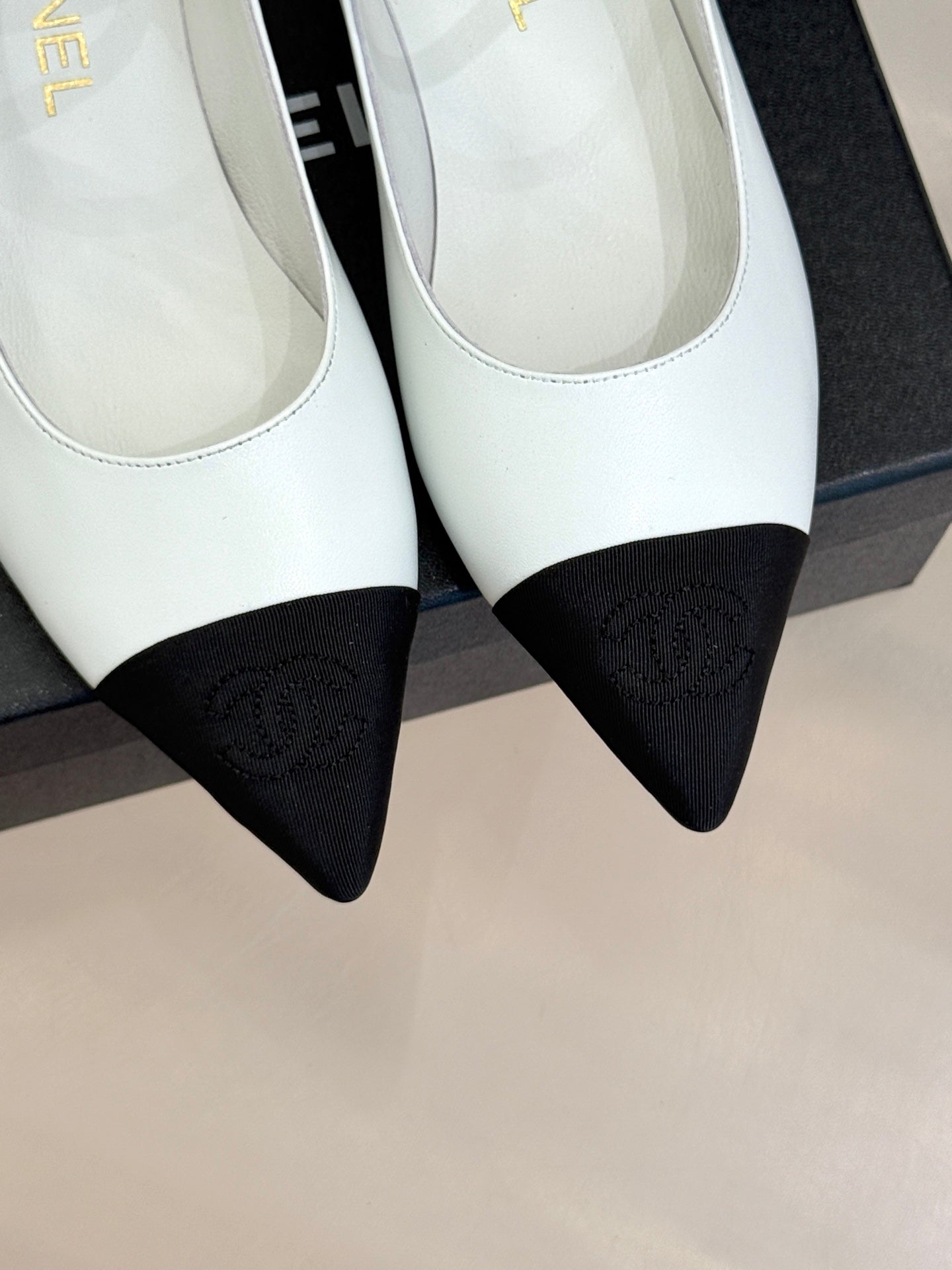 Chanel 25K Pointed Toe Mary Jane Flats