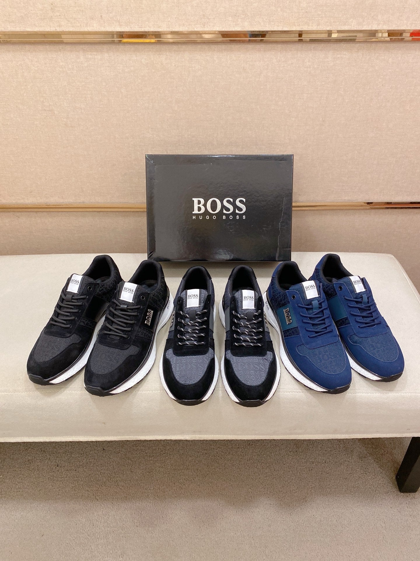 Boss Italian Leather Casual Sneakers