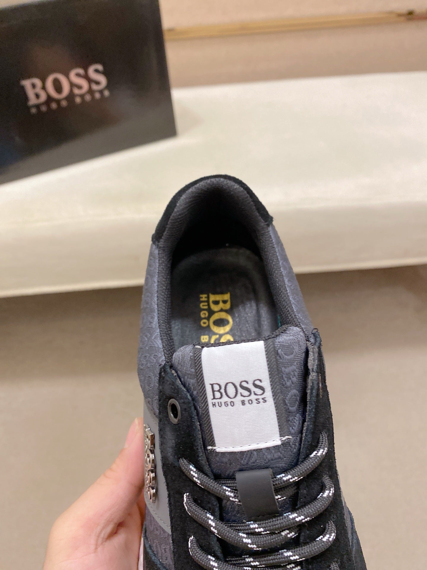Boss Italian Leather Casual Sneakers