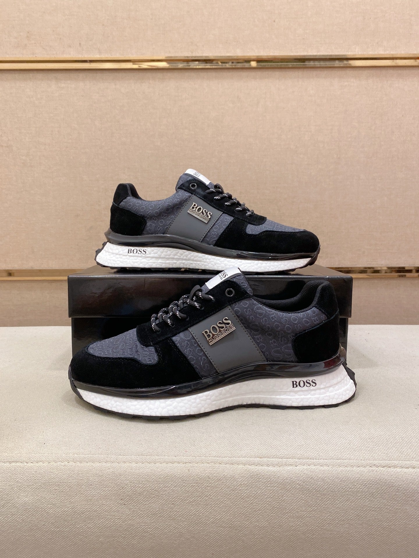 Boss Italian Leather Casual Sneakers
