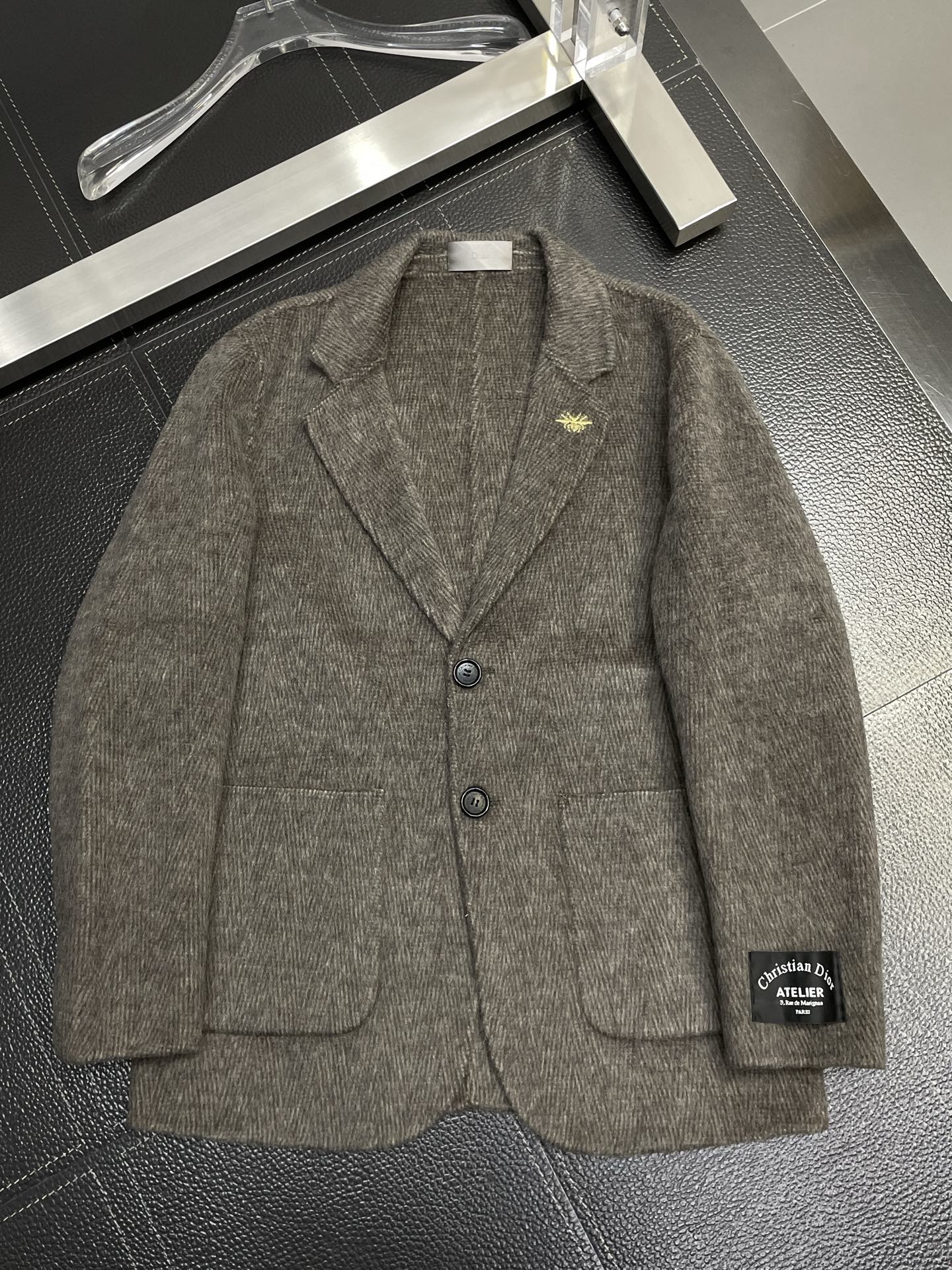 Dior Men's Wool Double-Sided Short Coat