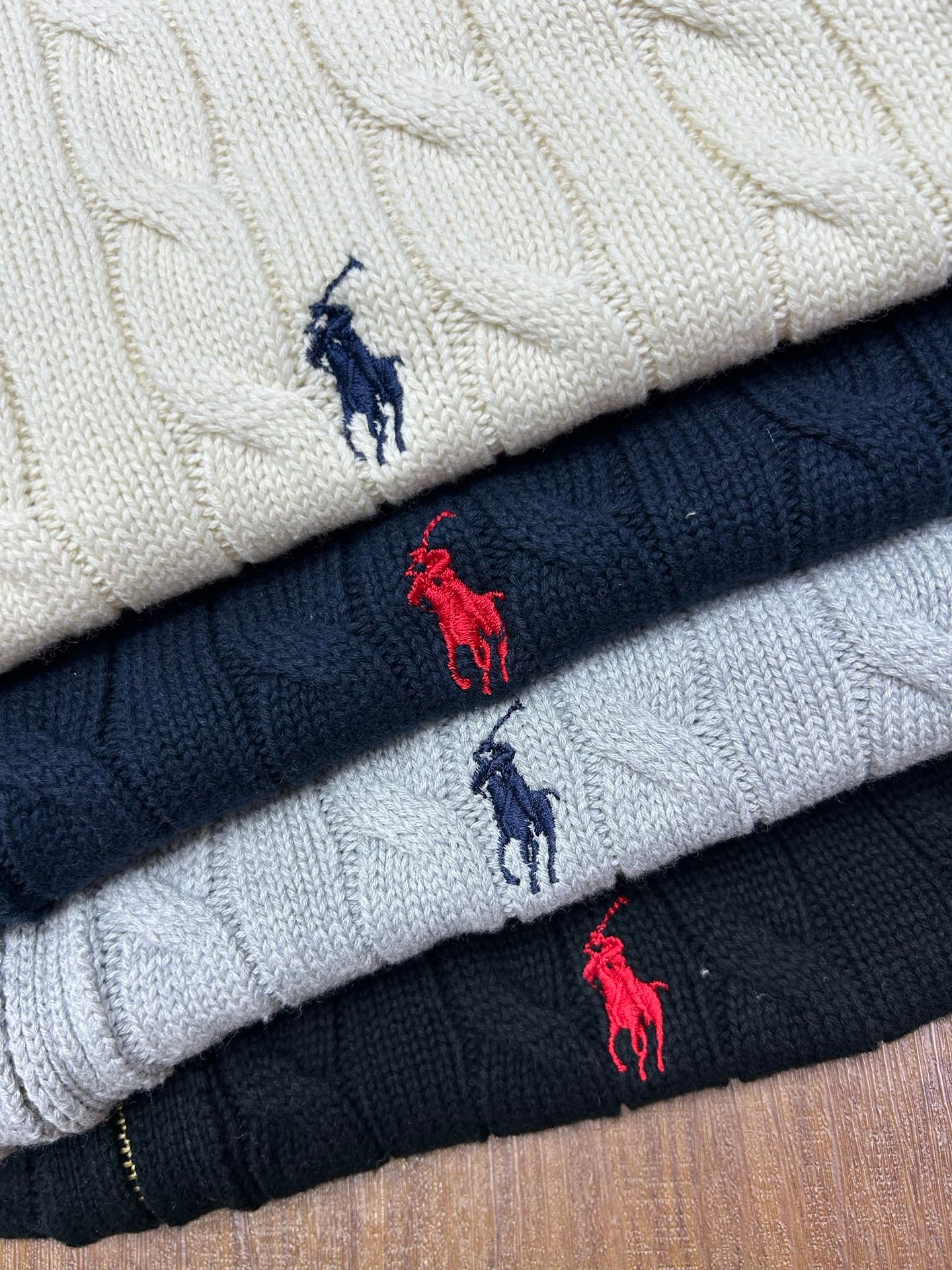 Ralph Lauren Unisex Cable Knit Zip Cardigan