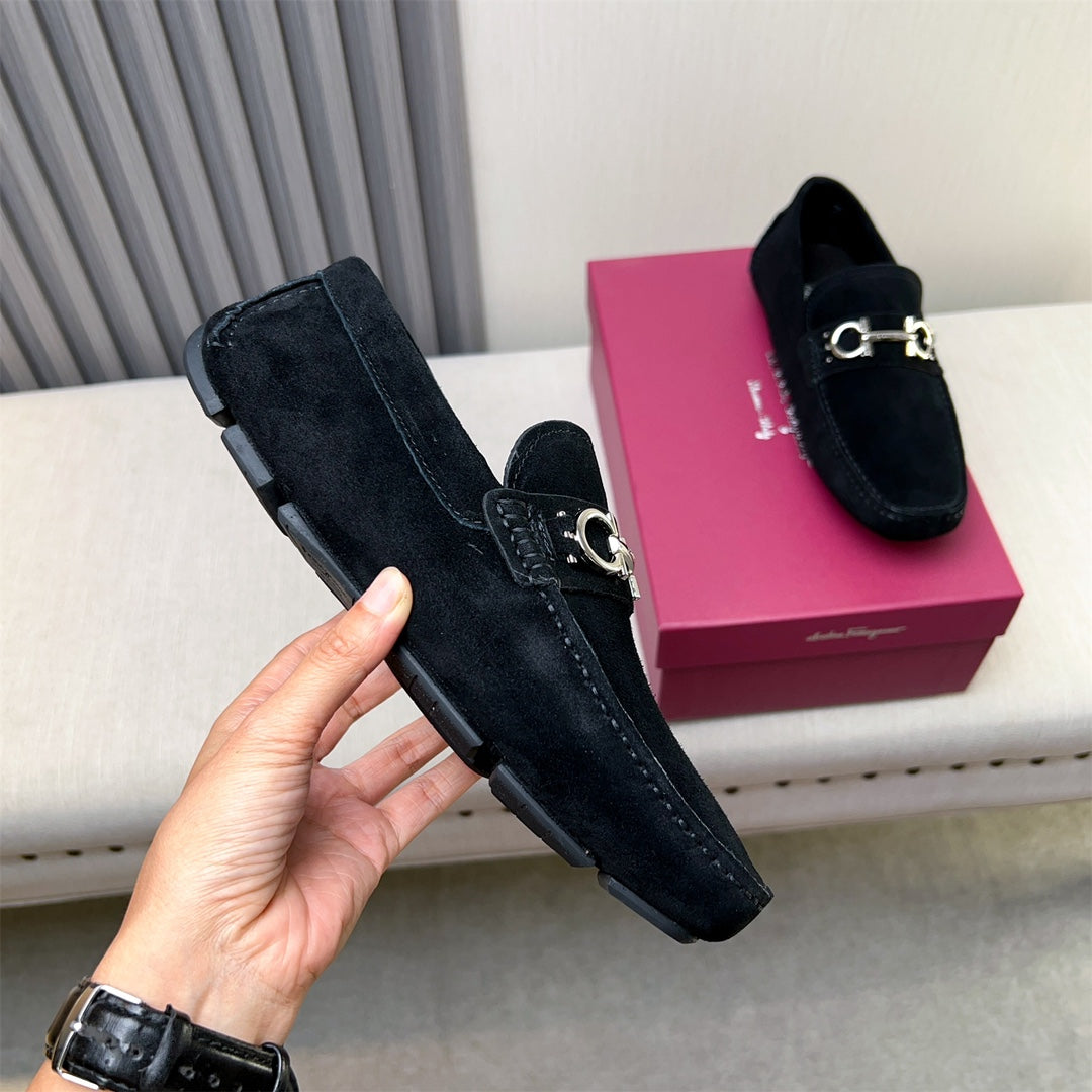 Ferragamo Imported Cowhide Loafers