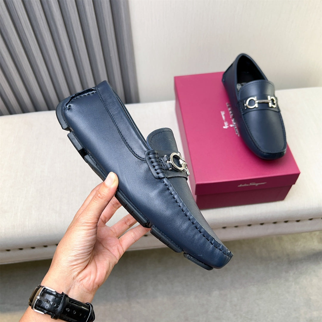 Ferragamo Imported Cowhide Loafers