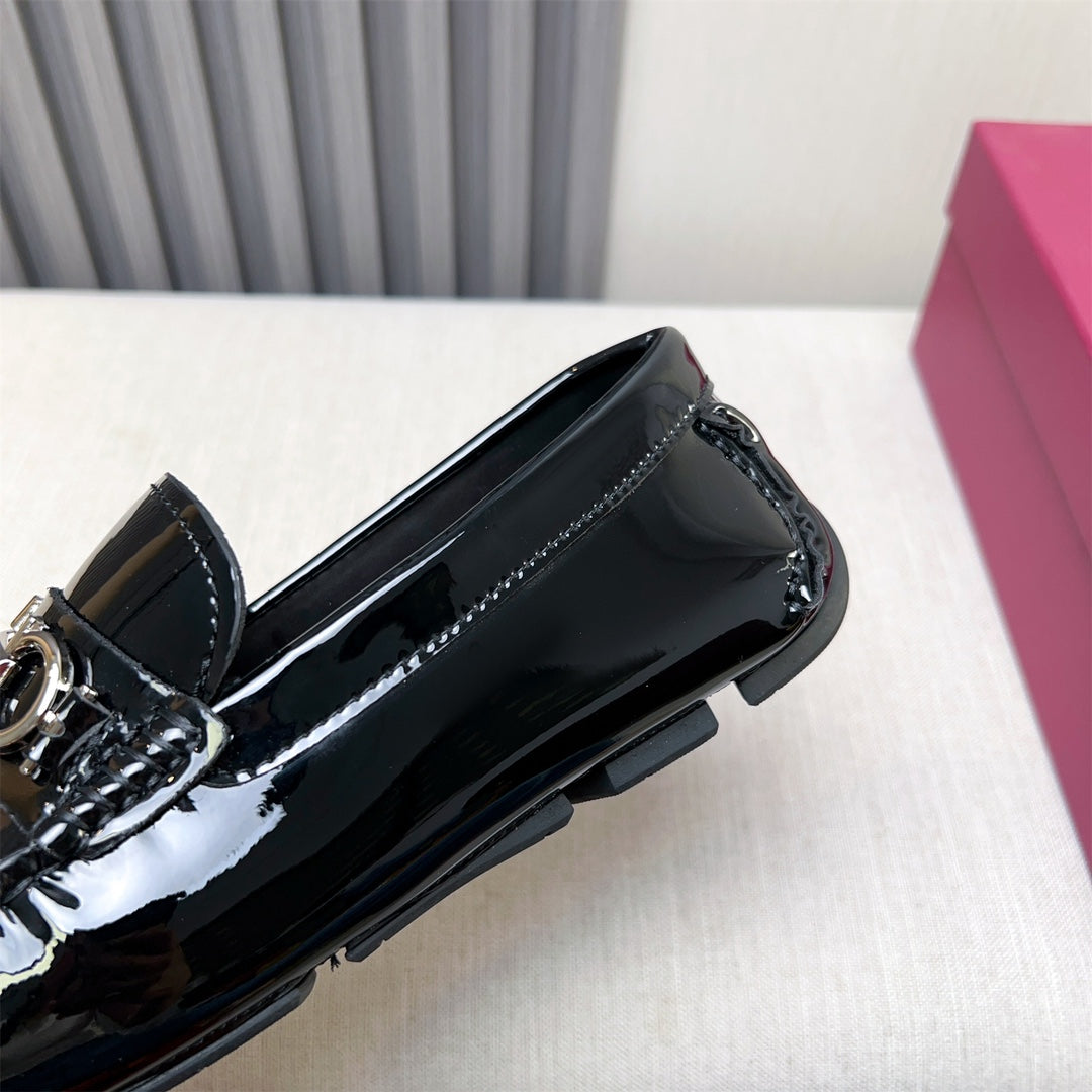 Ferragamo Imported Cowhide Loafers