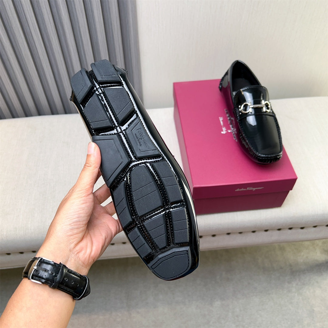 Ferragamo Imported Cowhide Loafers