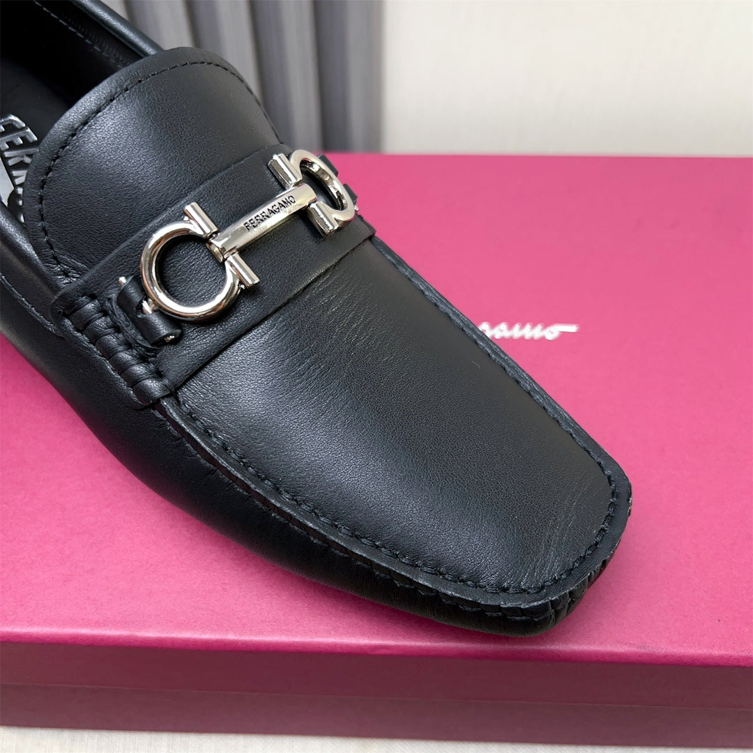 Ferragamo Imported Cowhide Loafers
