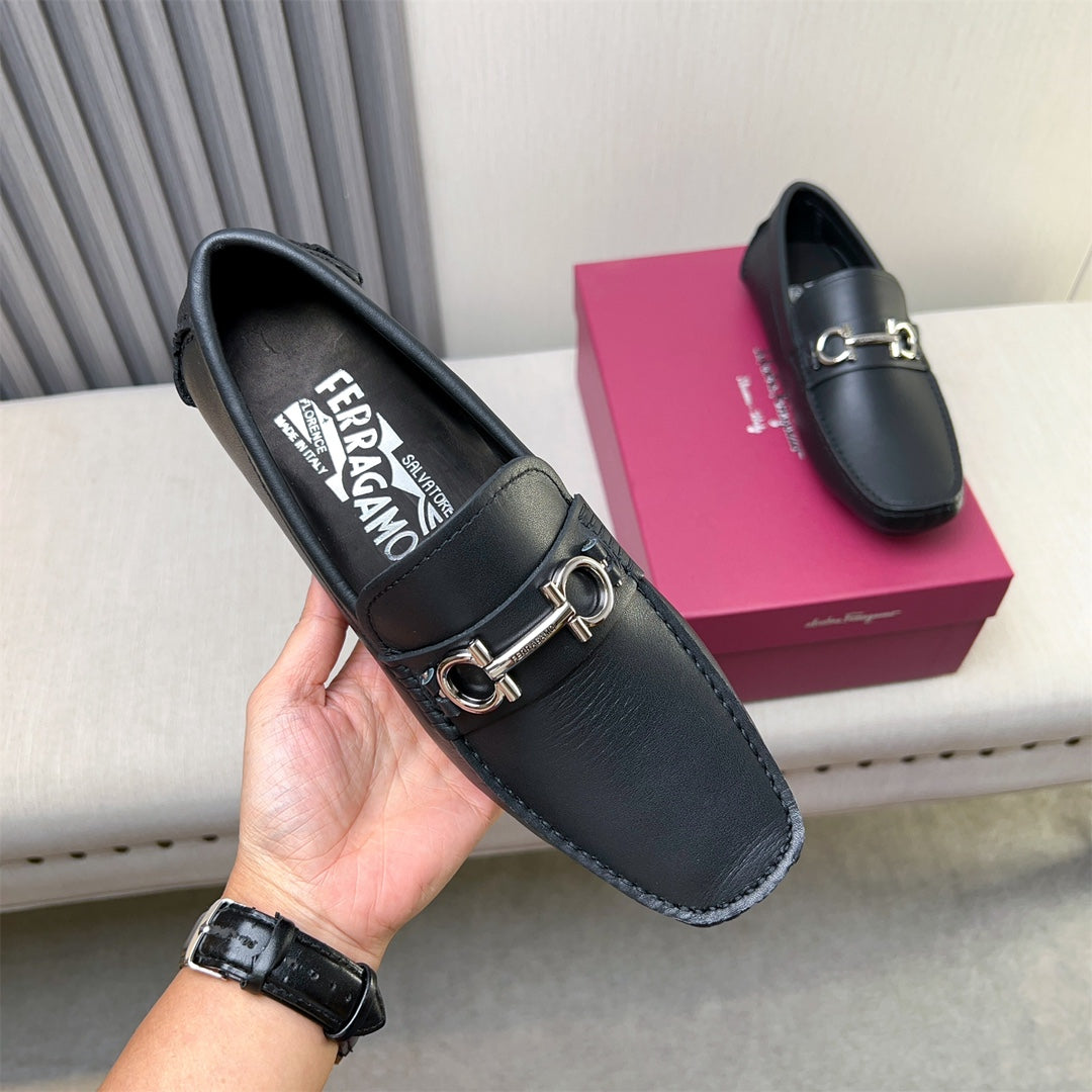 Ferragamo Imported Cowhide Loafers