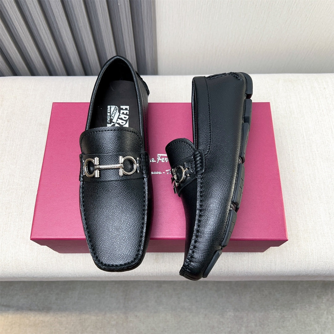 Ferragamo Imported Cowhide Loafers