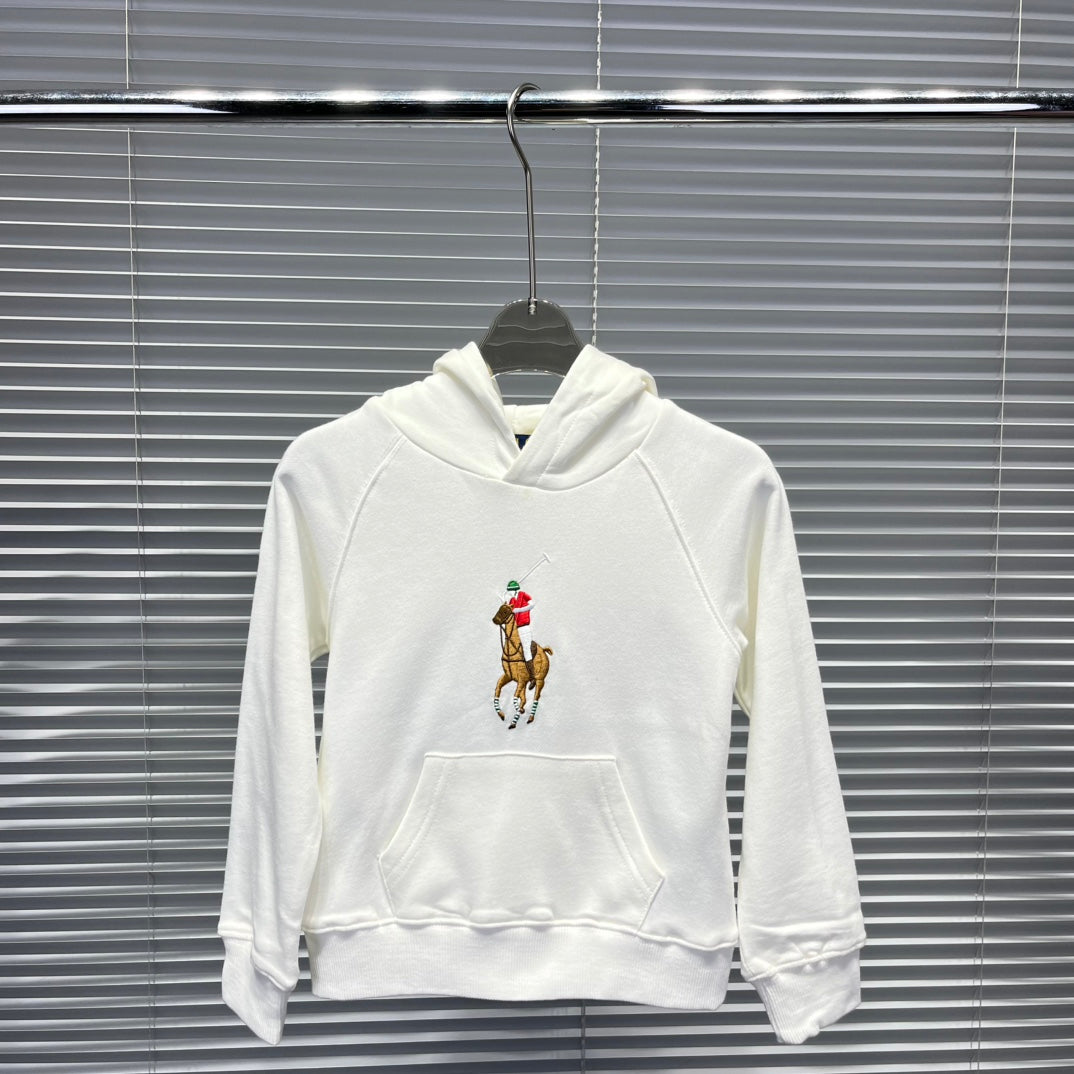 Ralph Lauren Embroidered Pony Terry Hooded Sweatshirt – Kids Collection