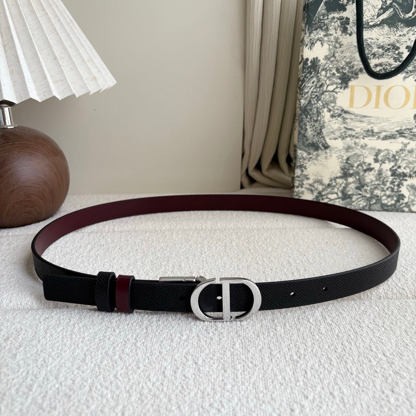 Dior Reversible Calfskin CD Buckle Belt