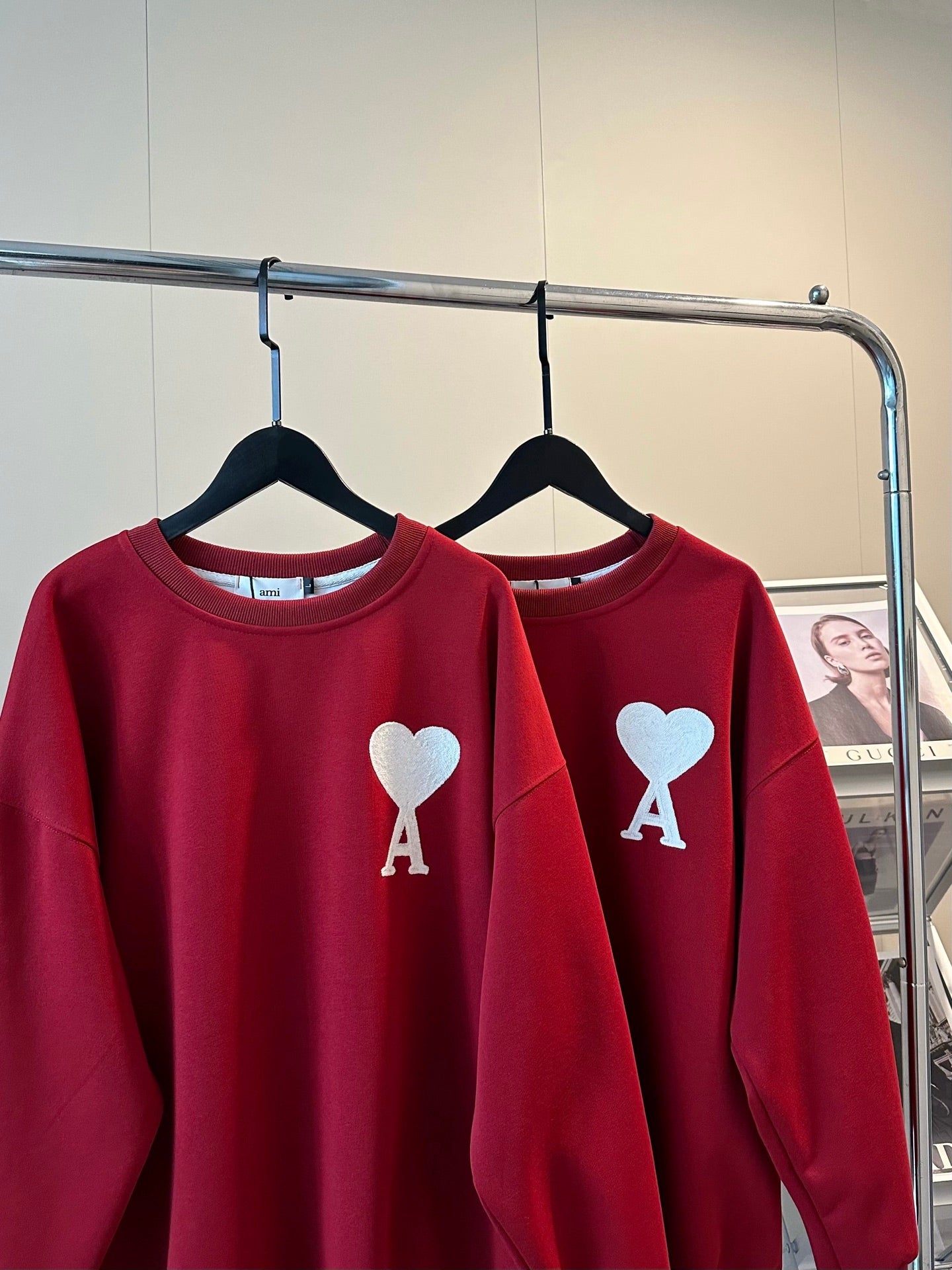 AMI Paris Heart Embroidery Crewneck Sweatshirt – Autumn/Winter Limited Edition