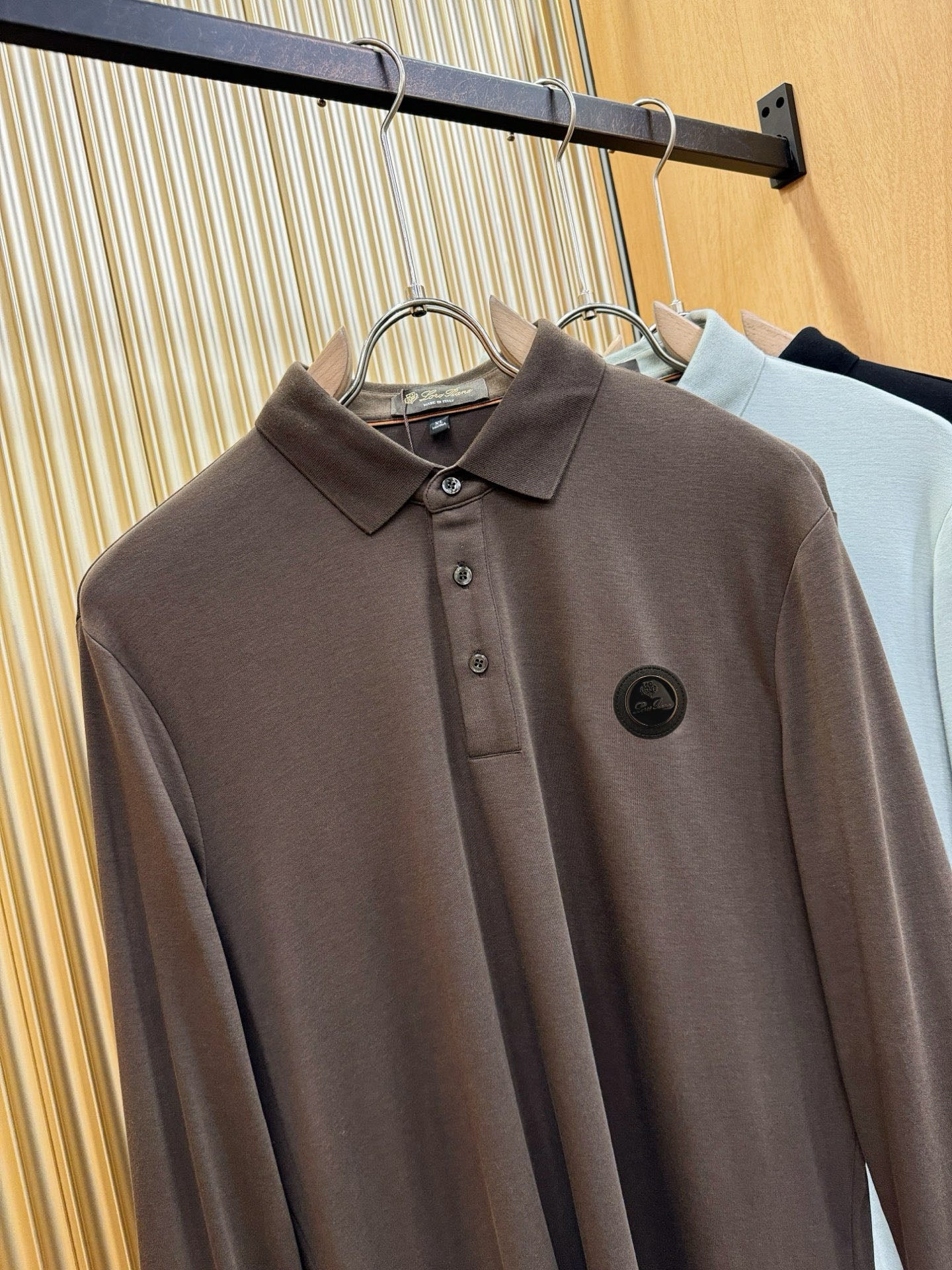 Loro Piana Solid Long Sleeve Polo Shirt – Autumn/Winter Collection