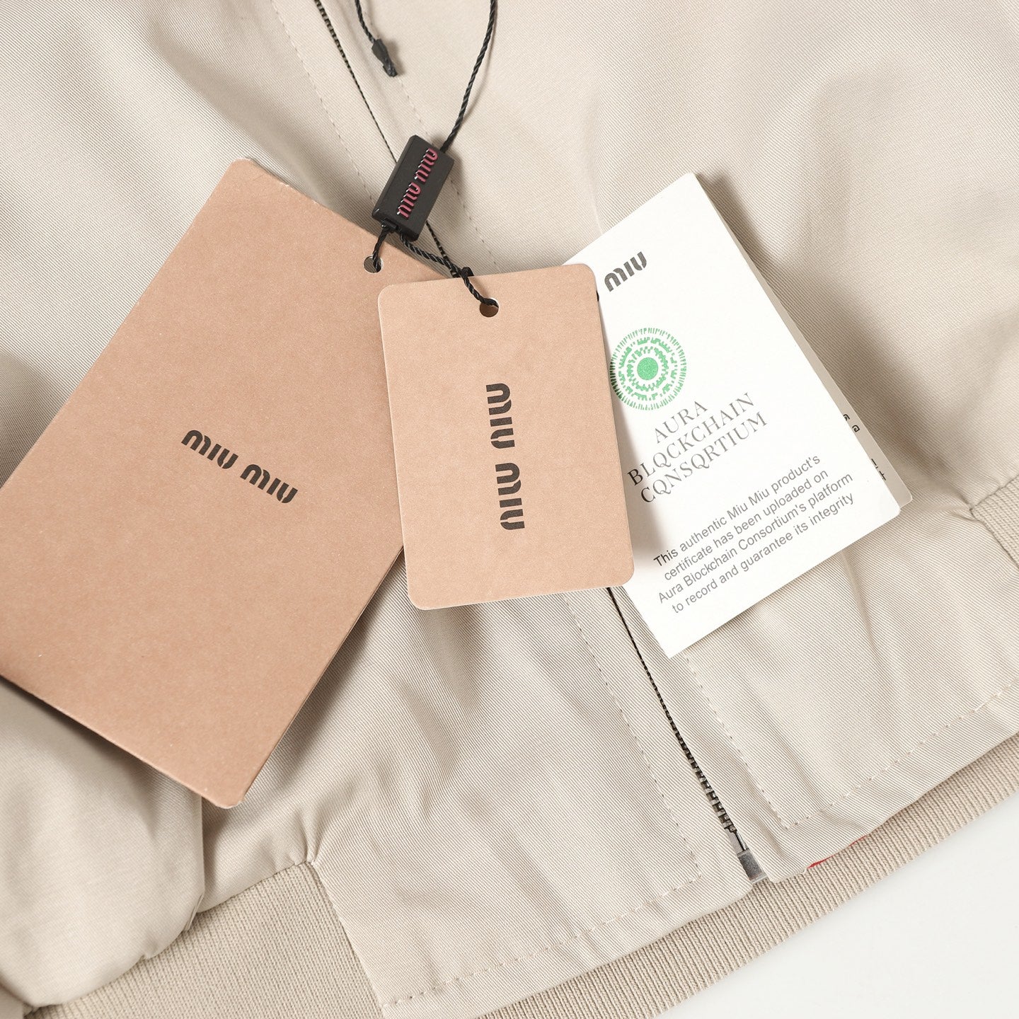 Miu Miu Logo Check Stand Collar Jacket – 25SS