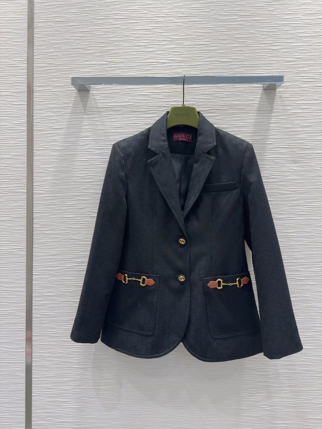 Gucci Lapel Jacquard Blazer