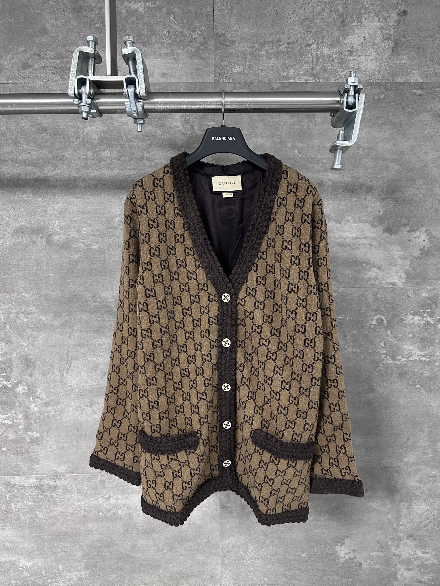Gucci GG Logo Wool Cardigan – 25SS
