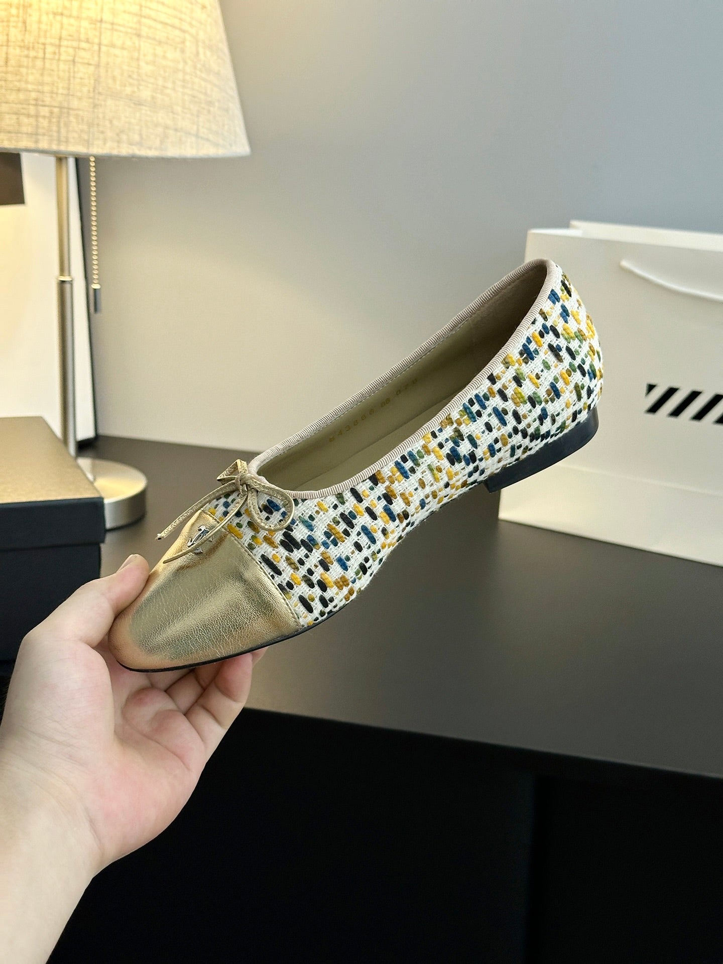 Chanel 25B Bow Mary Jane Flats