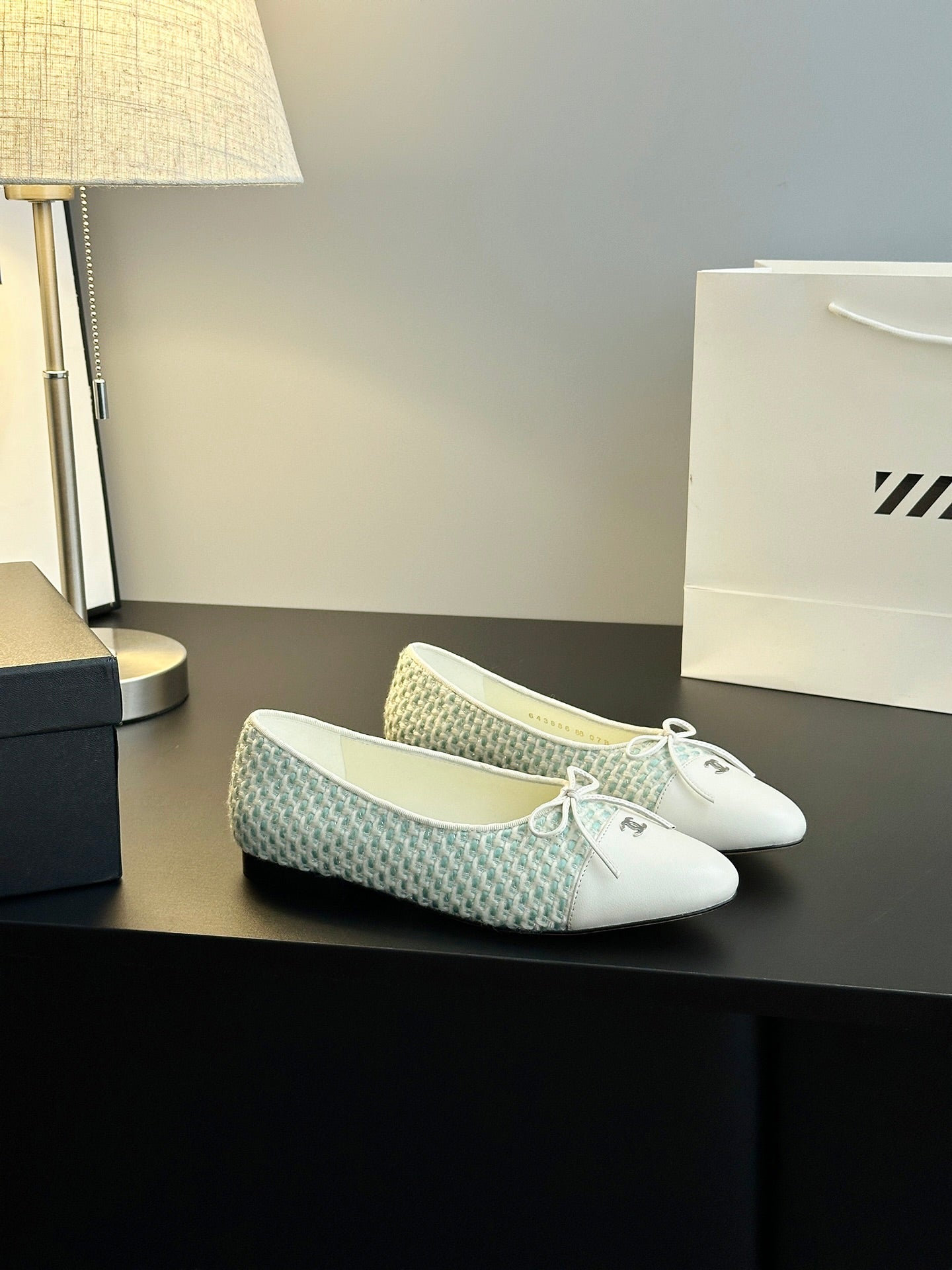 Chanel 25B Bow Mary Jane Flats
