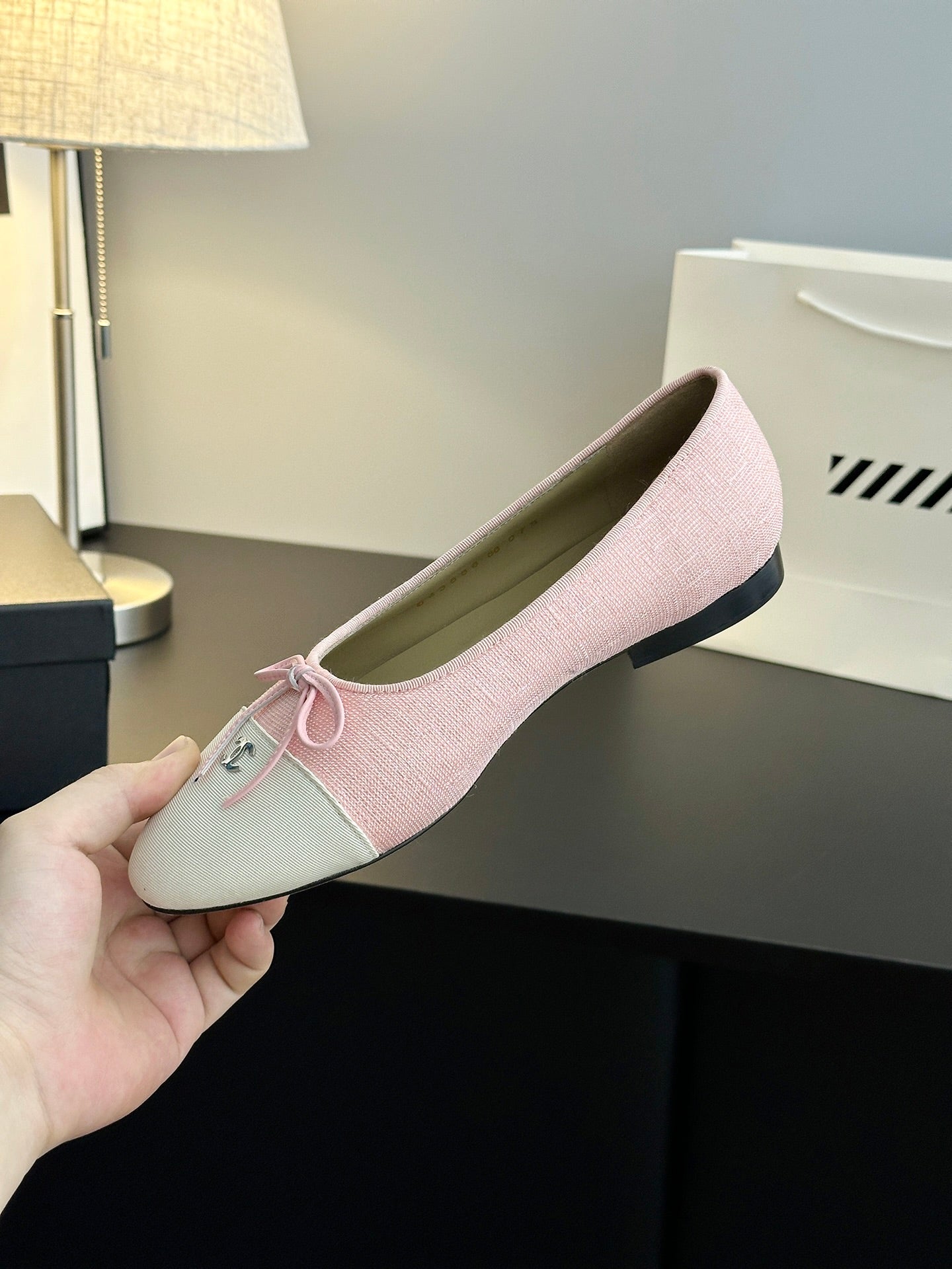 Chanel 25B Bow Mary Jane Flats