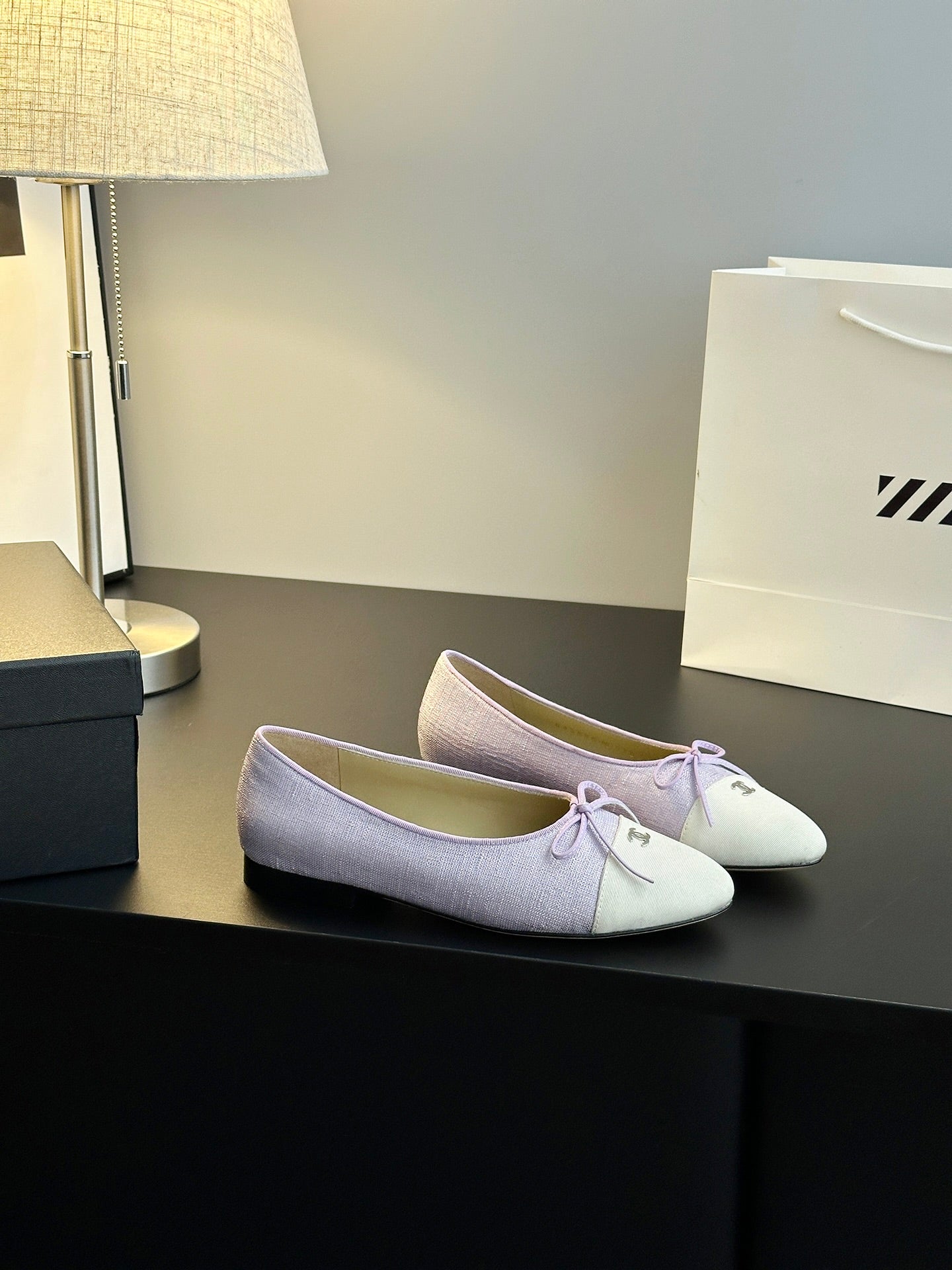 Chanel 25B Bow Mary Jane Flats