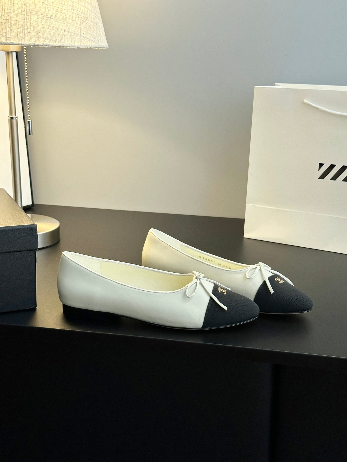 Chanel 25B Bow Mary Jane Flats