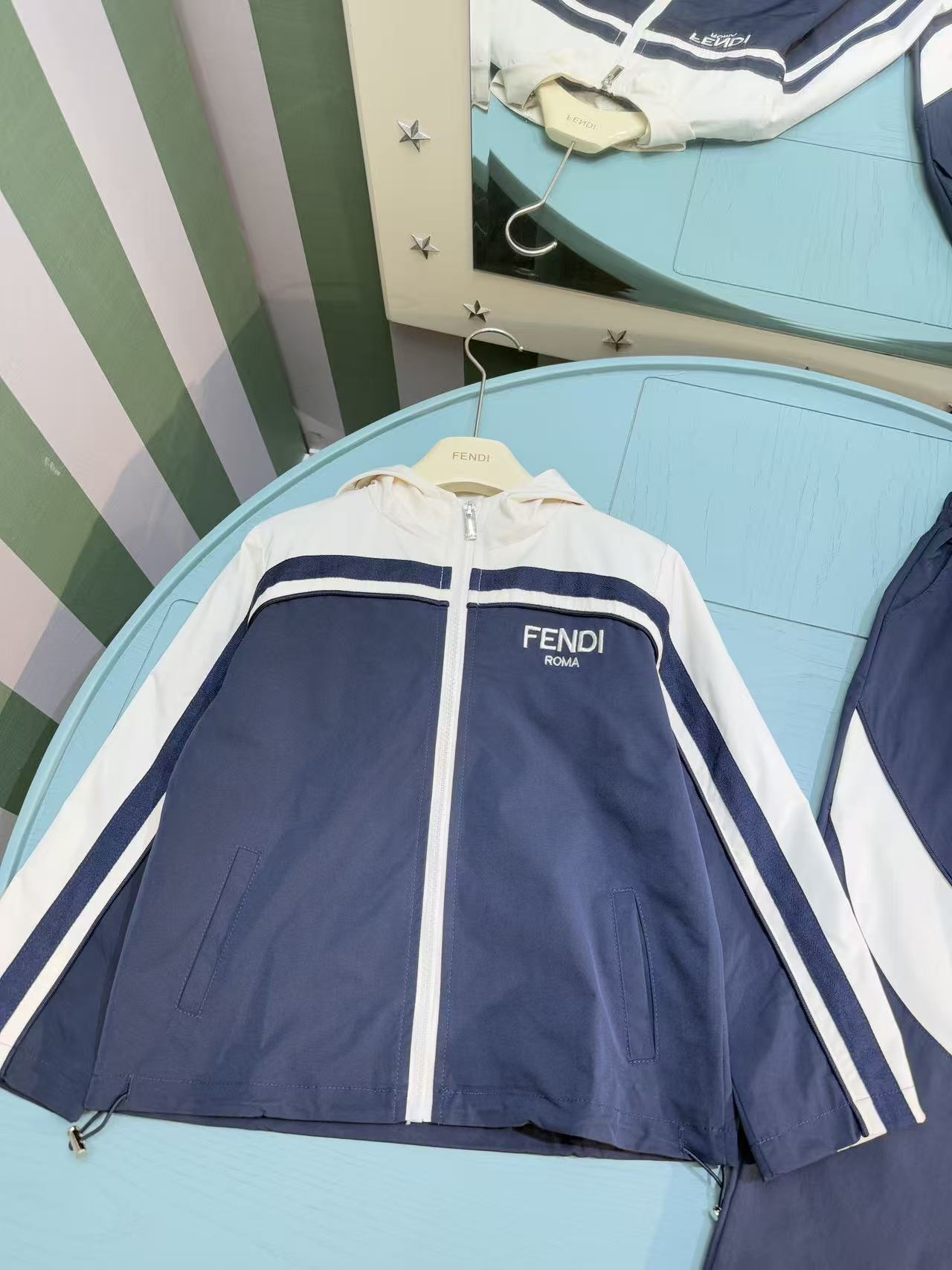 Fendi Kids Logo Windbreaker Tracksuit – 2025SS – Kids Collection
