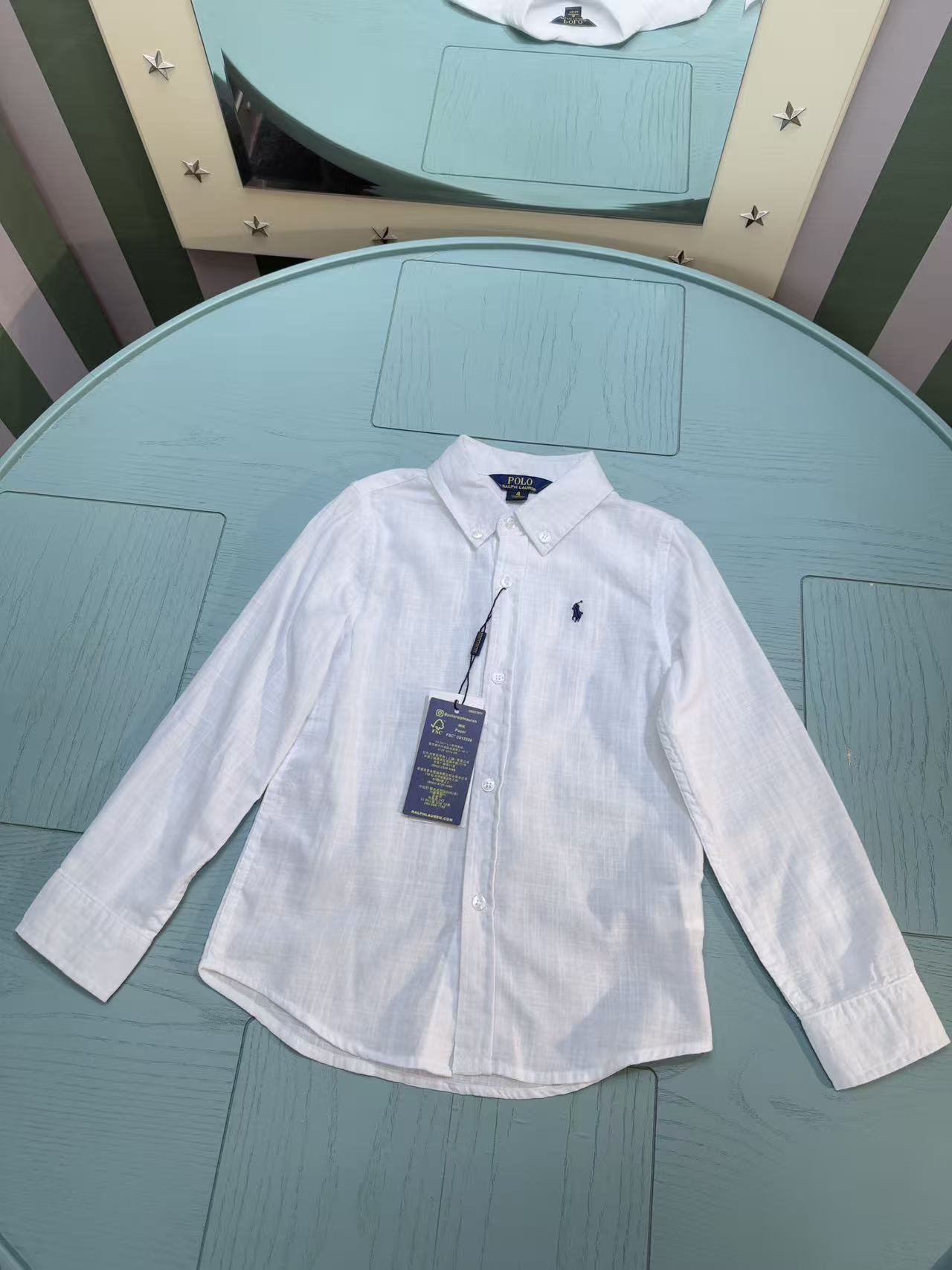 Ralph Lauren Polo Kids Embroidered Shirt – 2025SS – Kids Collection