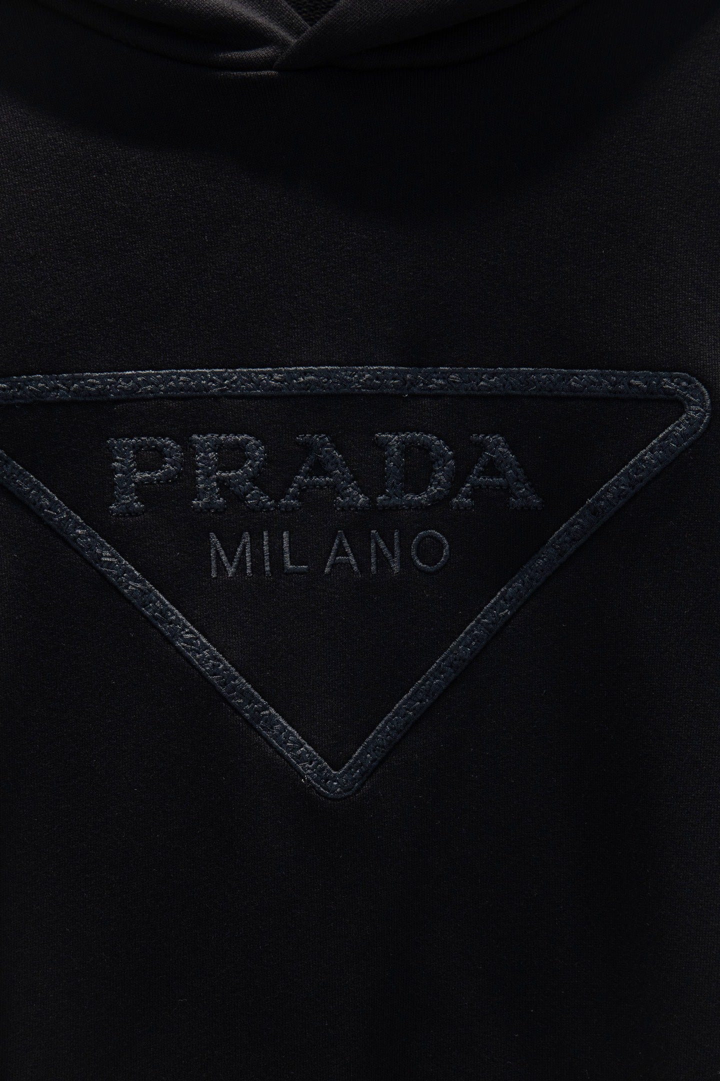 Prada Oversize Embroidered Cotton Sweatshirt