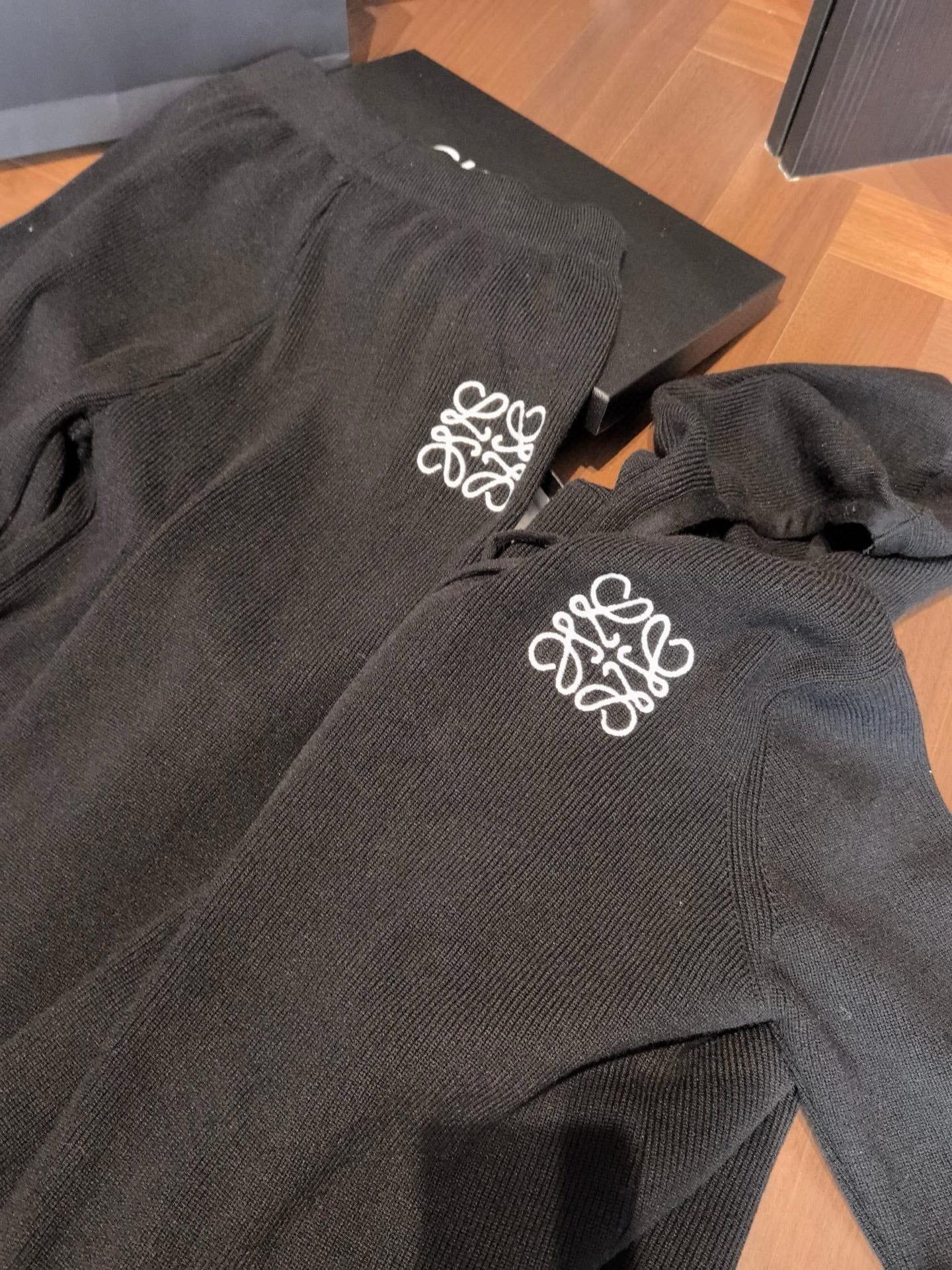 Loewe Classic Logo Embroidered Hooded Knit Set