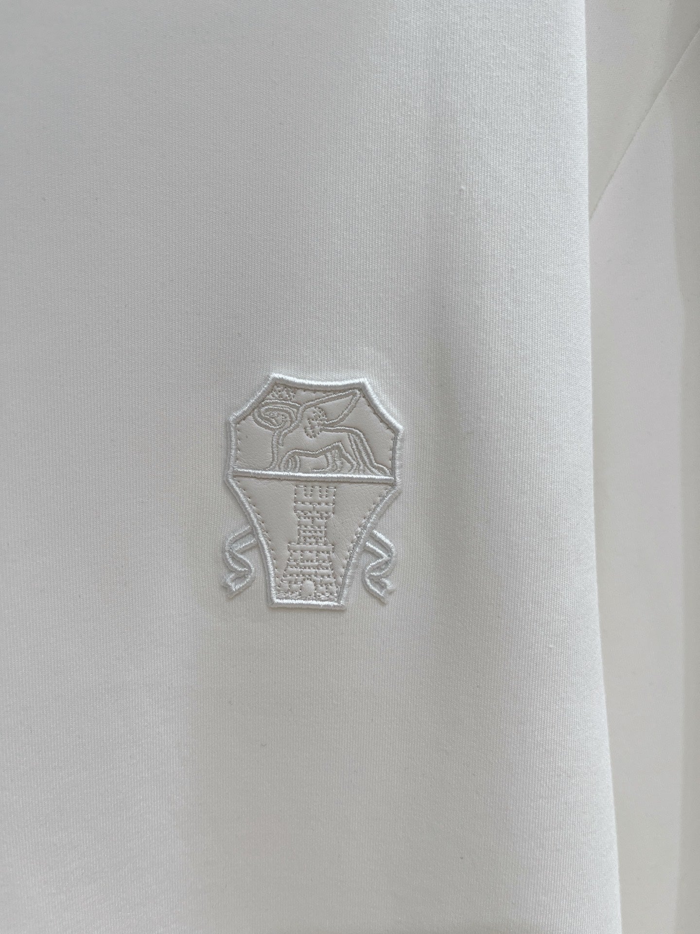 Brunello Cucinelli Men's Logo Embroidered Base Layer Sweater – 2025FW