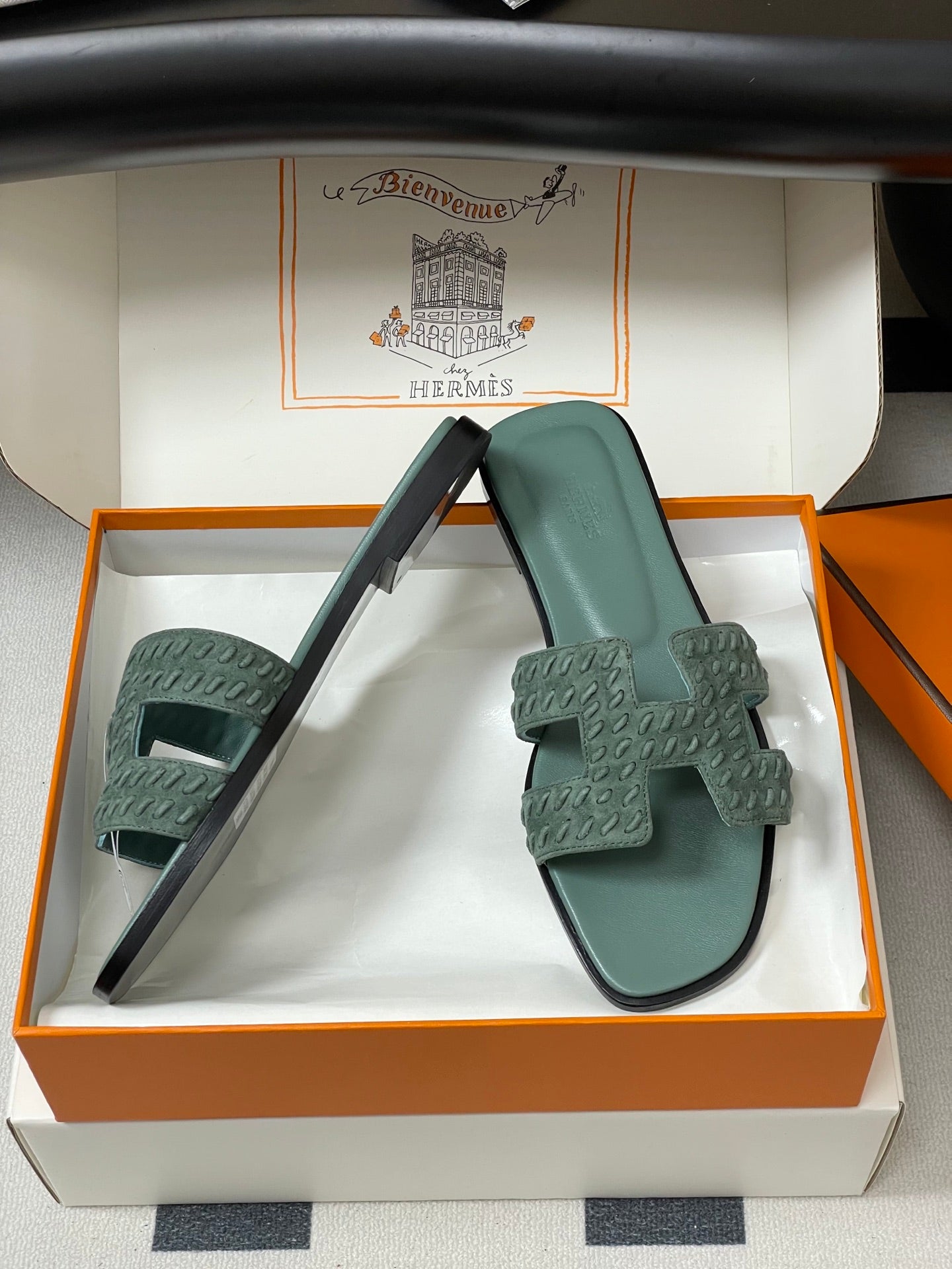 Hermès Oran Woven Suede Sandals – 2025 Collection