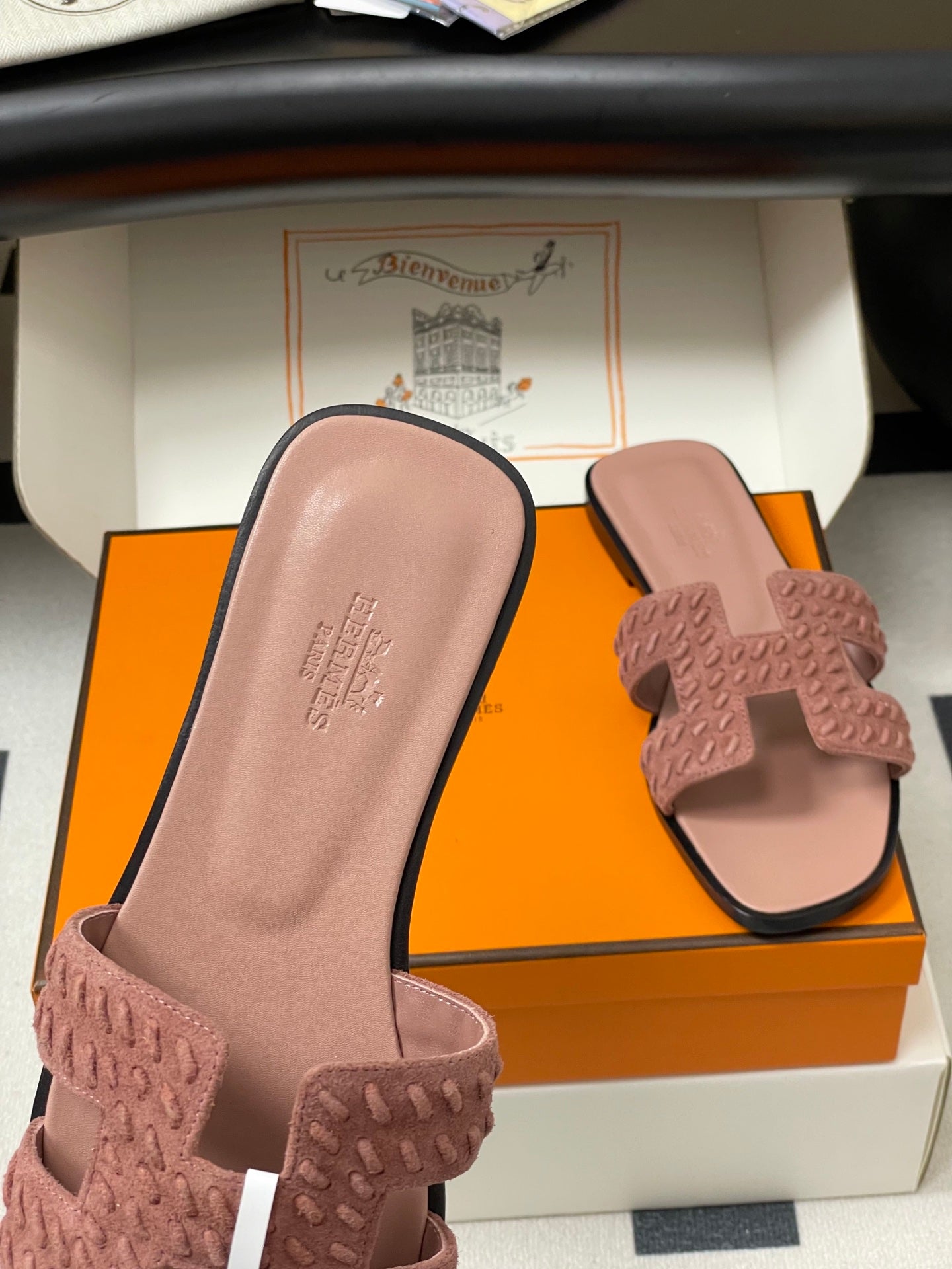 Hermès Oran Woven Suede Sandals – 2025 Collection