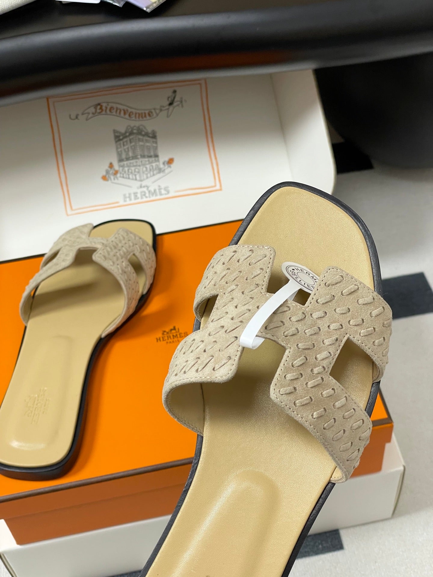 Hermès Oran Woven Suede Sandals – 2025 Collection