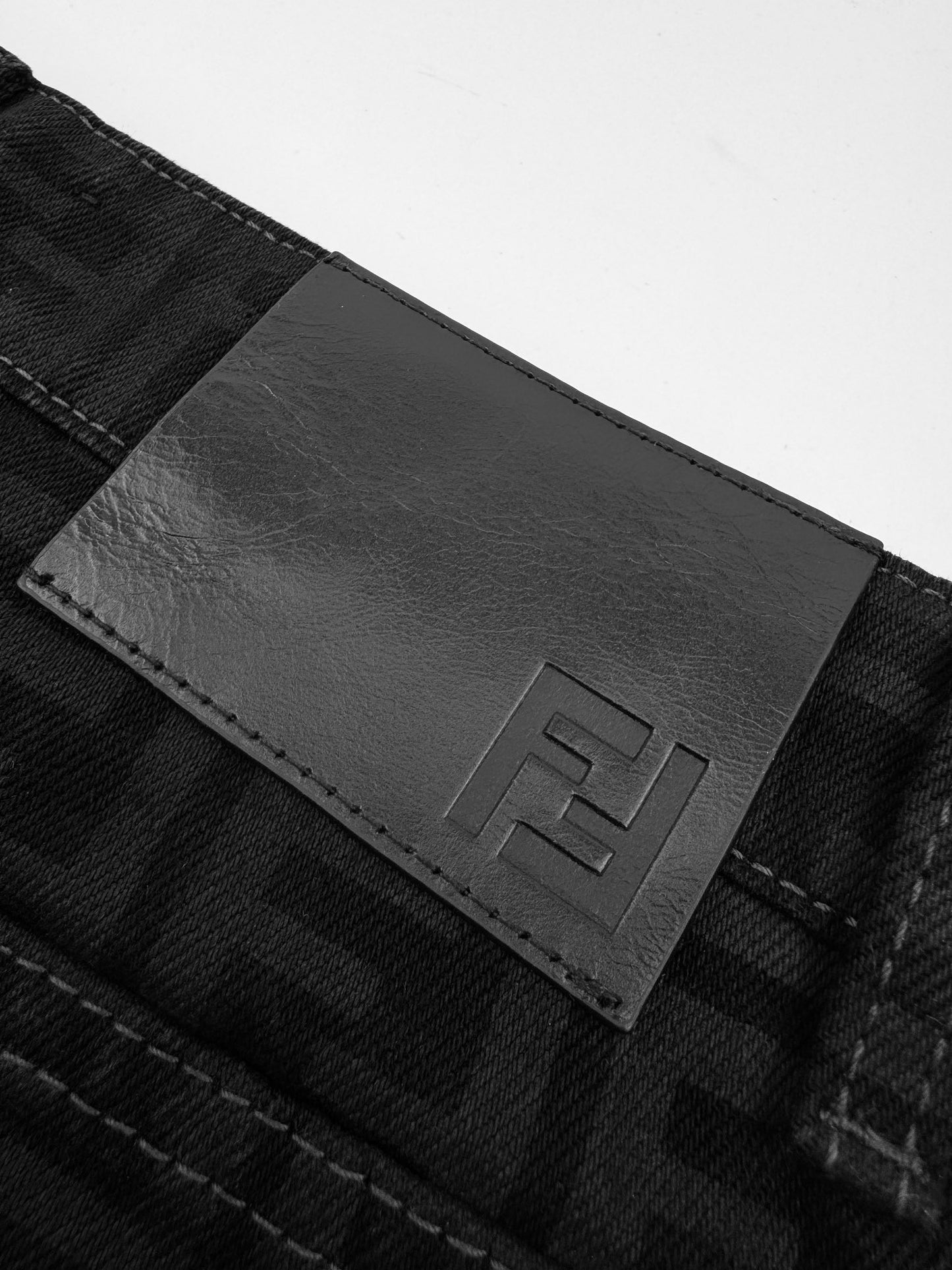 Fendi All-Over FF Monogram Denim Jeans